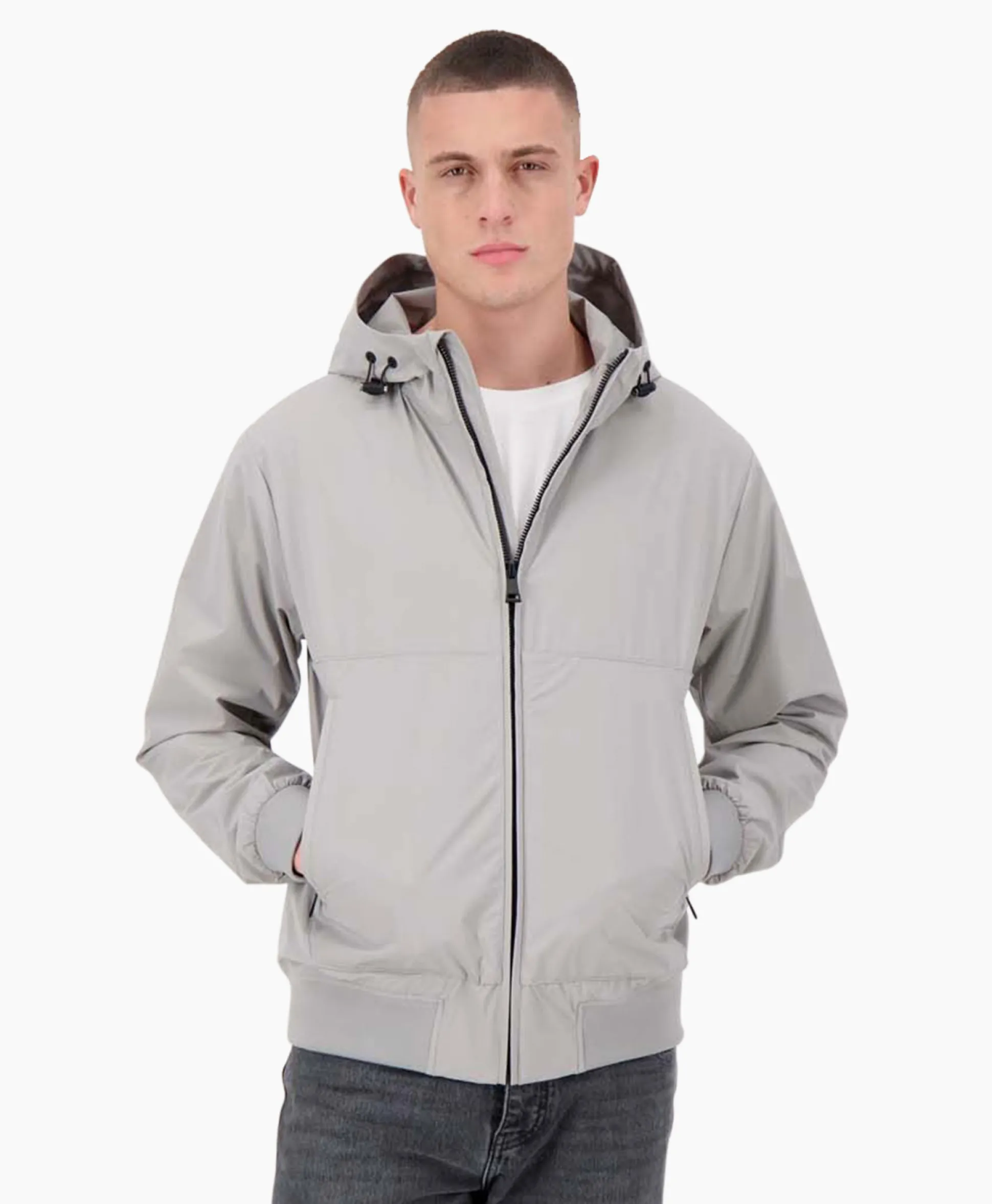 Airforce Jack Hooded Four-Fay Stretch Grijs