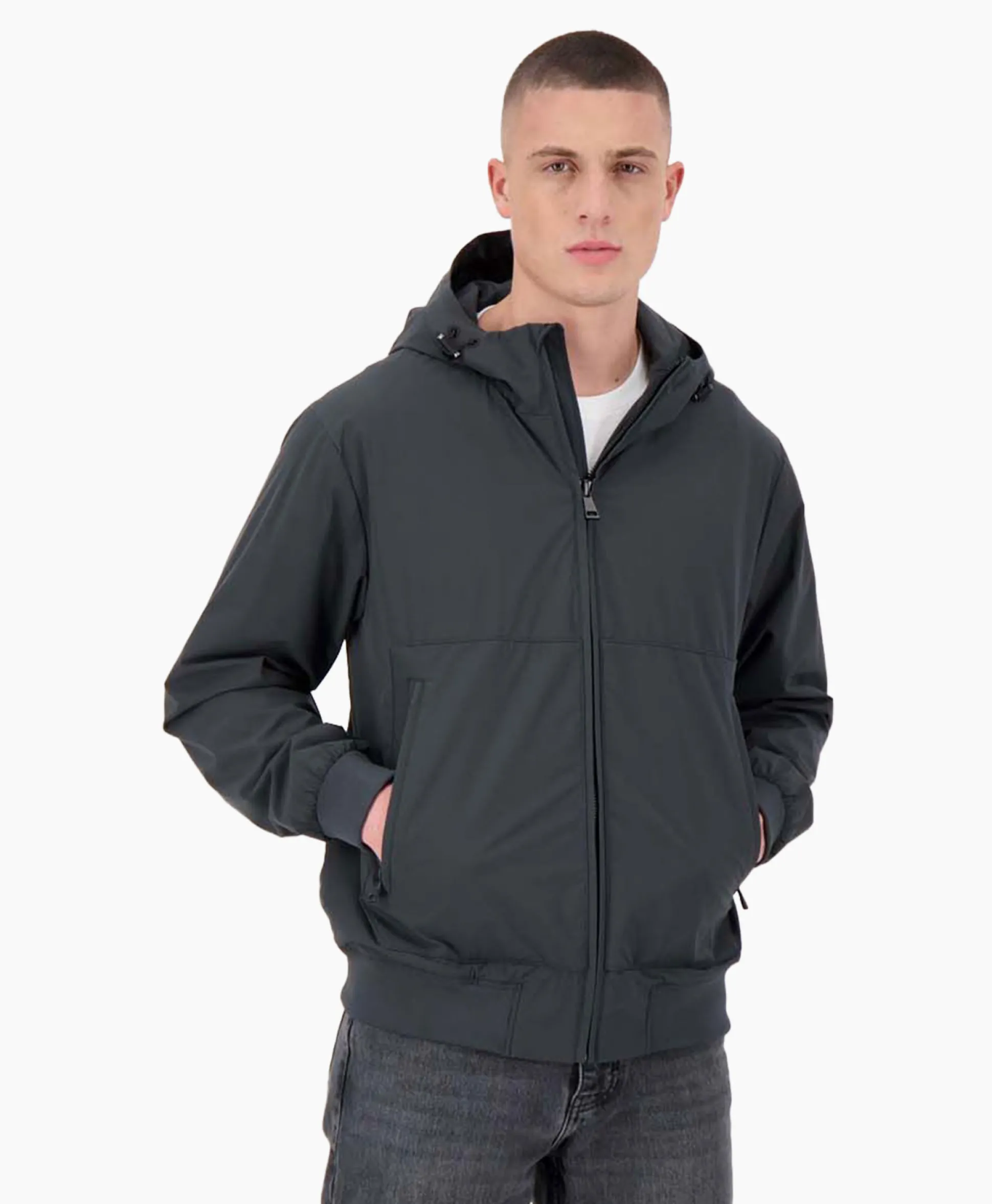 Airforce Jack Hooded Four-Fay Stretch Donker Grijs