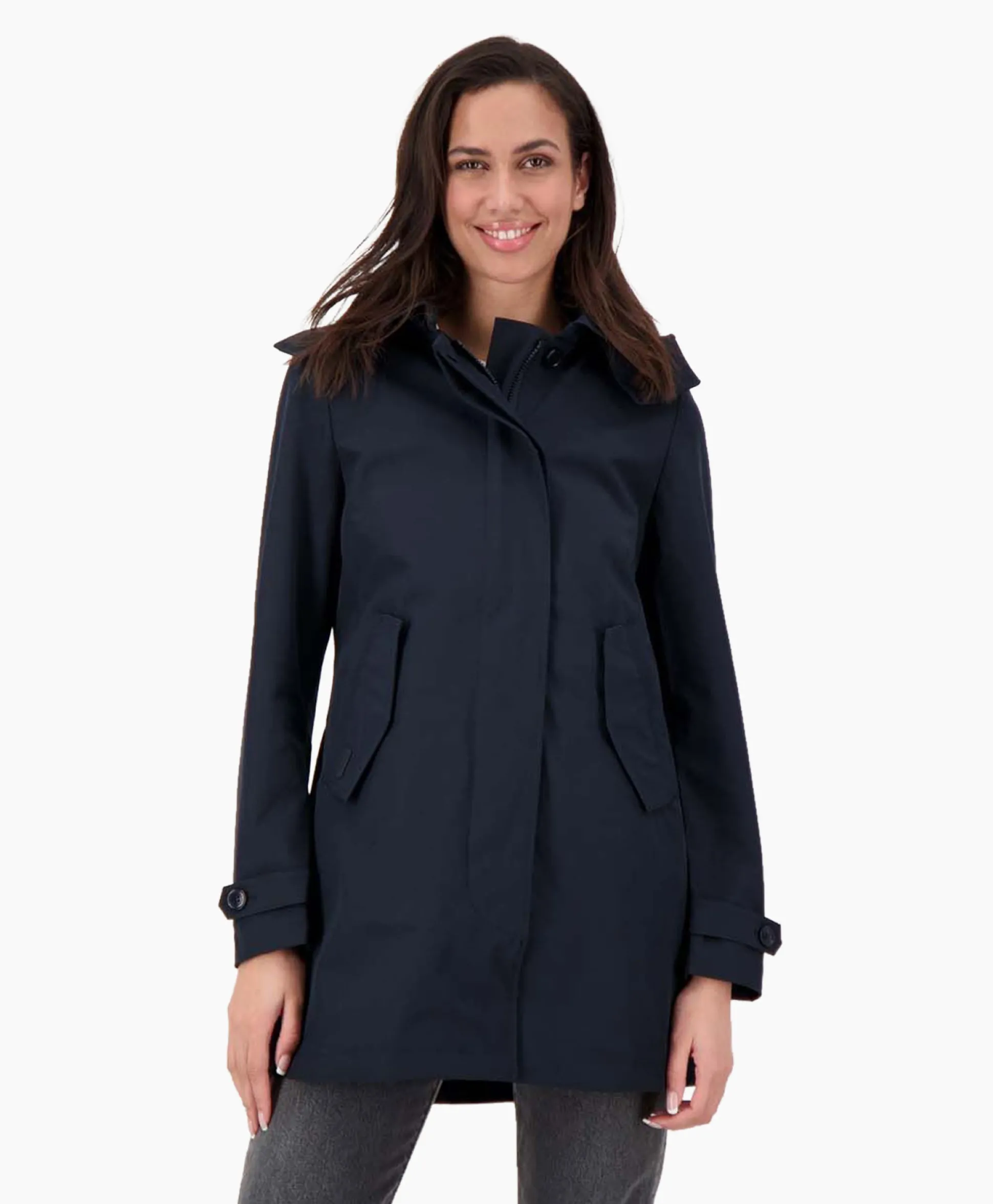 Airforce Parka Long Technical Shell Donker Blauw