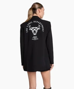 Alix The Label Blazer Woven Flowy Stretch Zwart