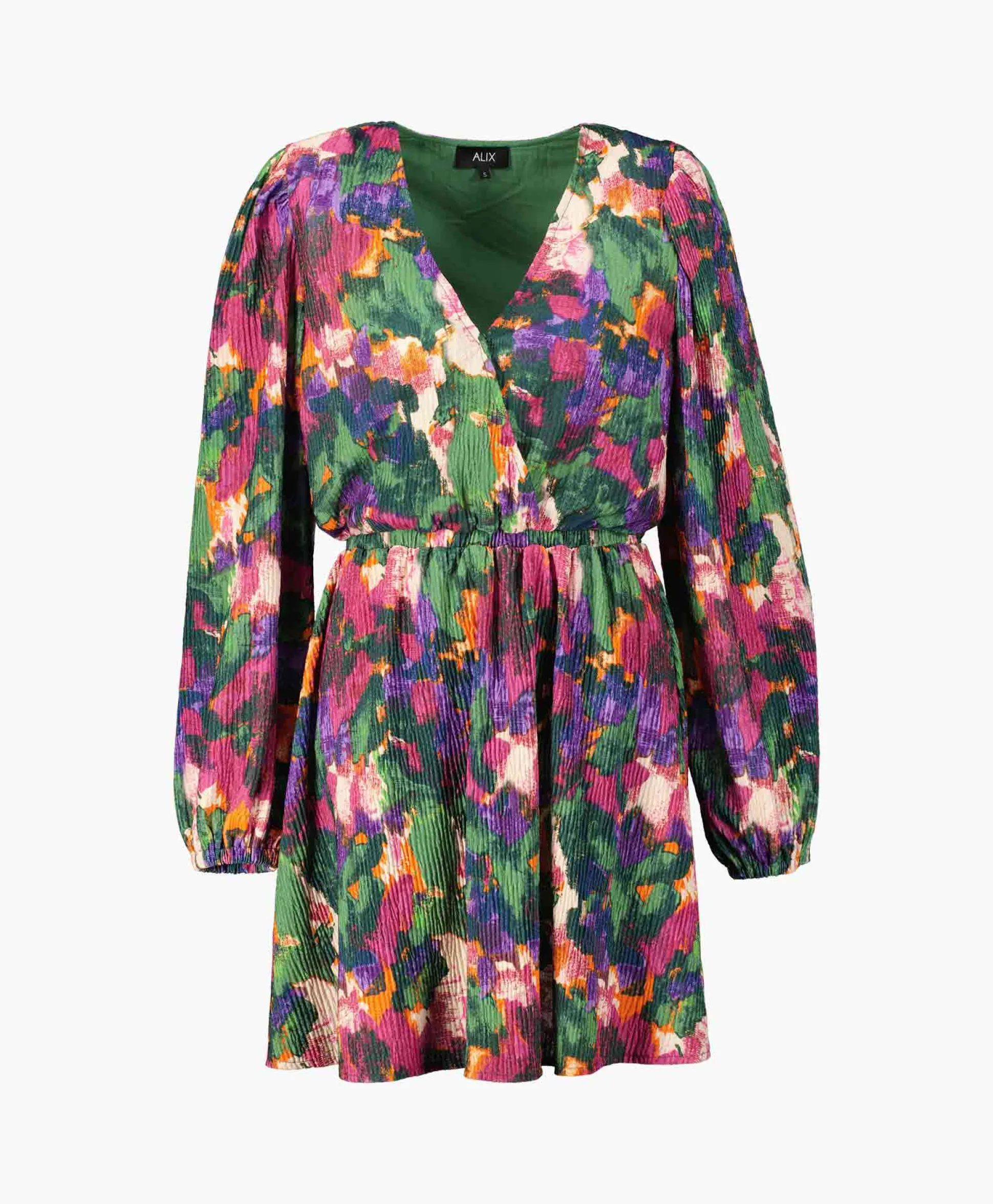 Alix The Label Mini Jurk Woven Camouflage Flower Zwart