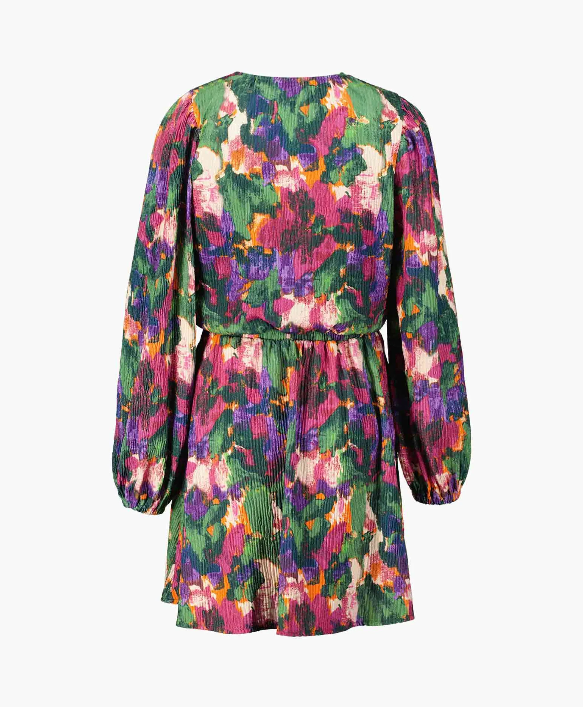 Alix The Label Mini Jurk Woven Camouflage Flower Zwart