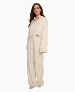 Alix The Label Pantalon Woven Satin Ecru