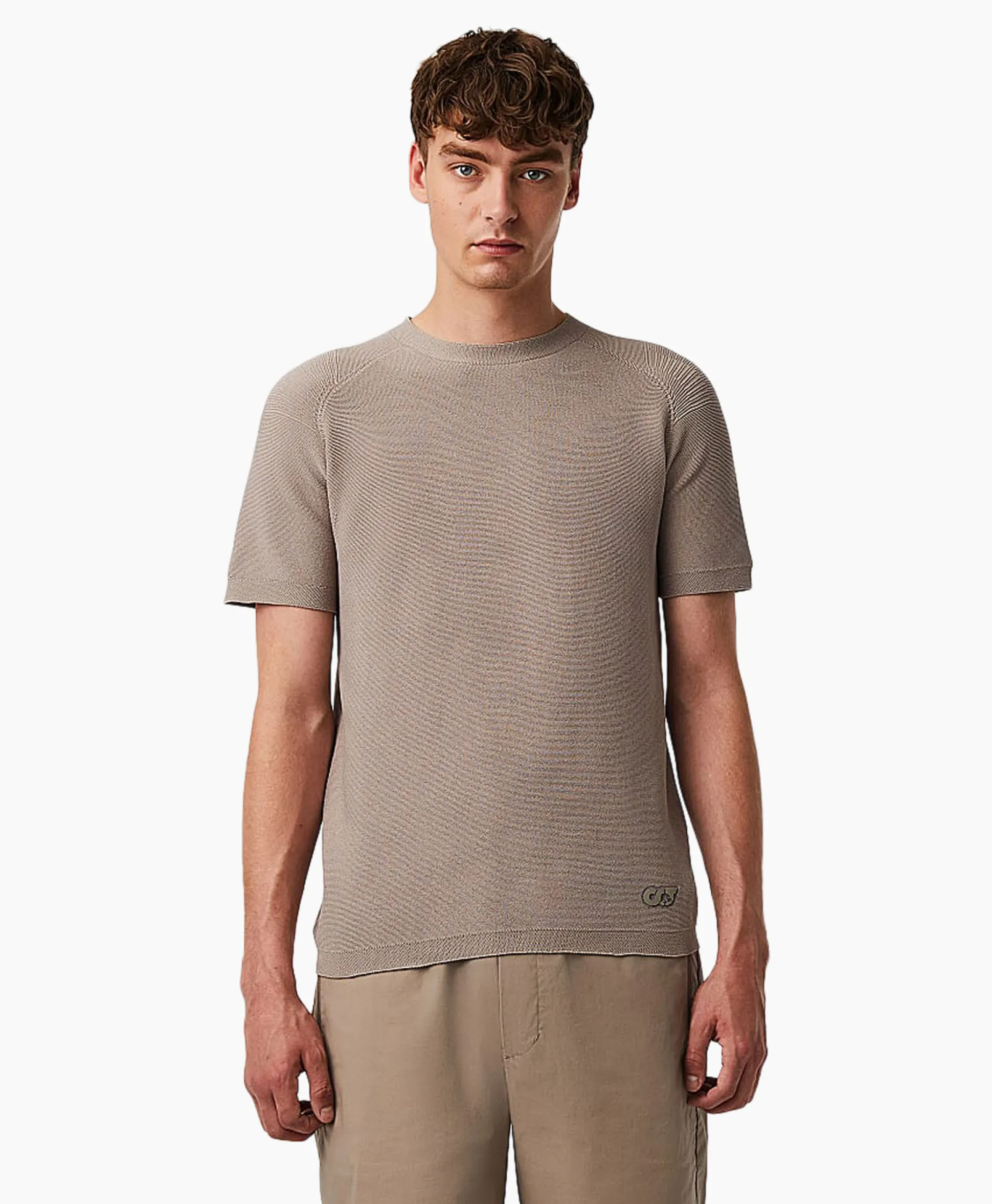 Alpha Tauri T-Shirt Korte Mouw Fosos Zand