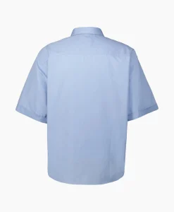 Ami Paris Overhemd Boxy Fit Sl Blauw