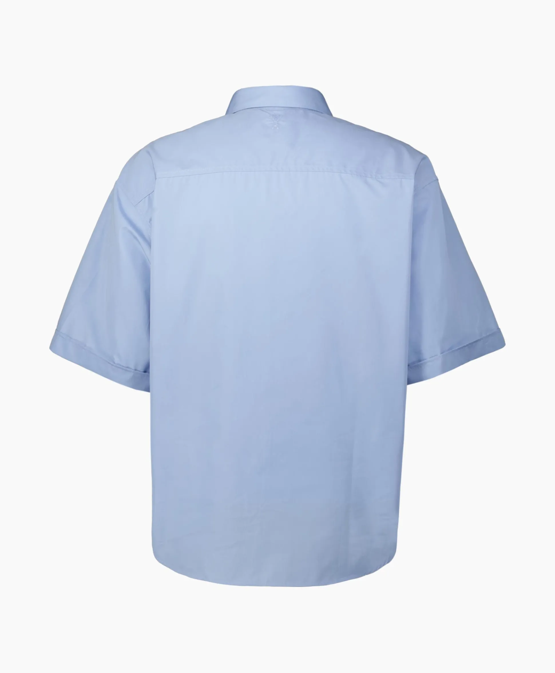 Ami Paris Overhemd Boxy Fit Sl Blauw
