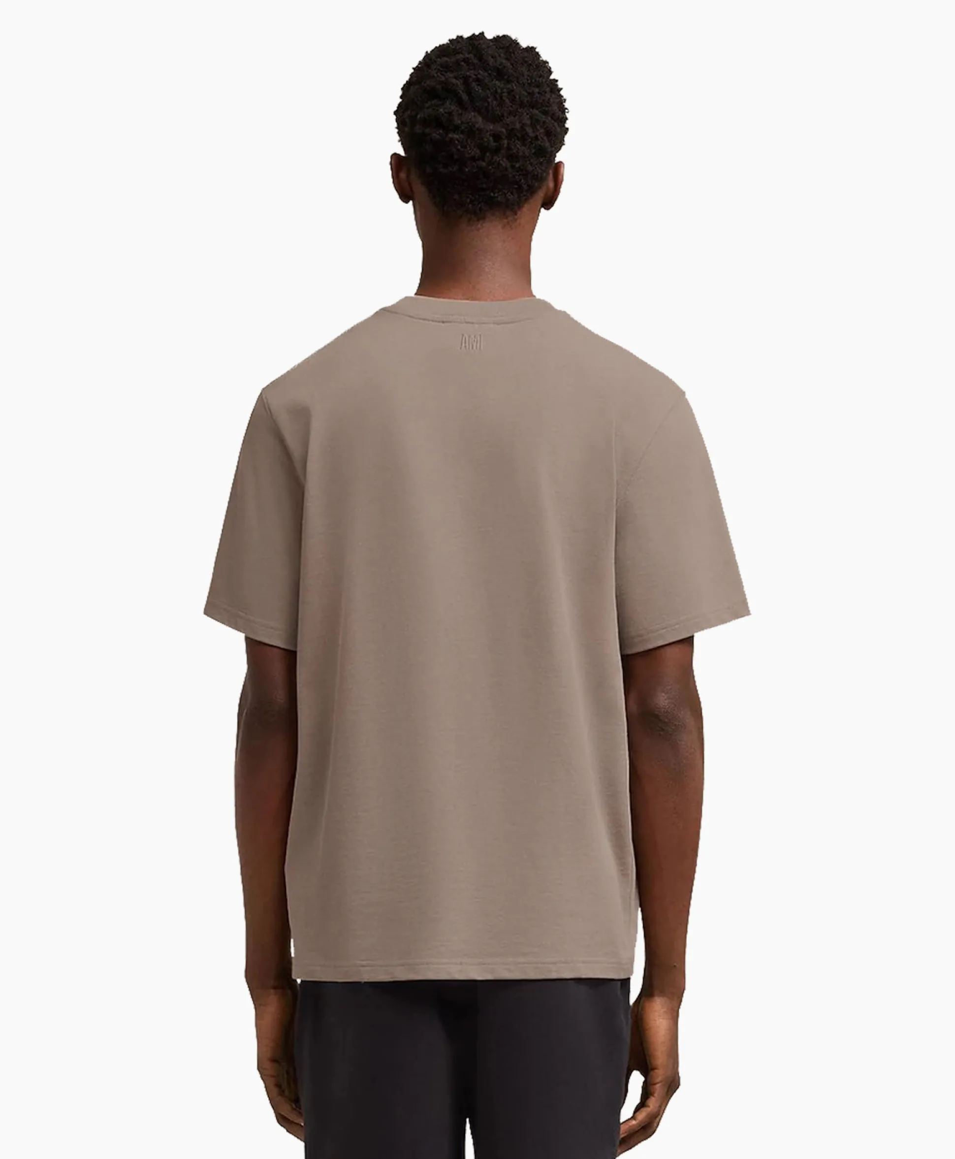 Ami Paris T-Shirt Korte Mouw Adc Taupe