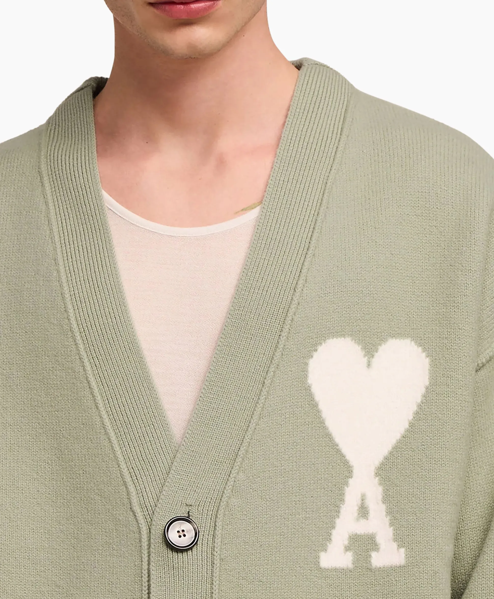 Ami Paris Vest Off White Adc Zand