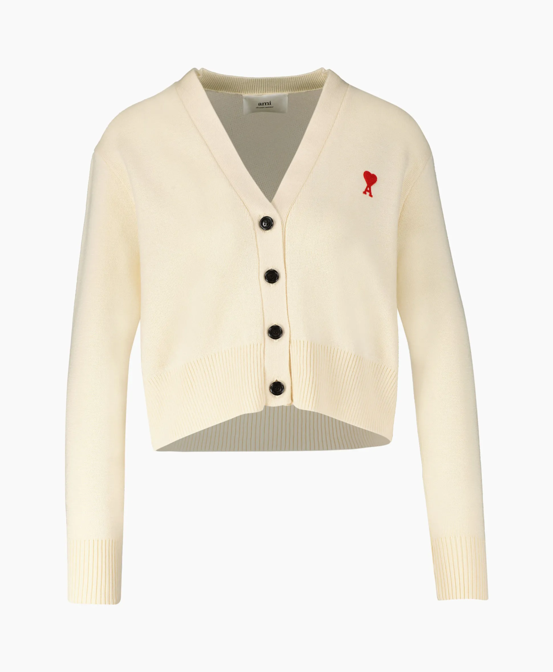 Ami Paris Vest Red Adc Cardigan Beige