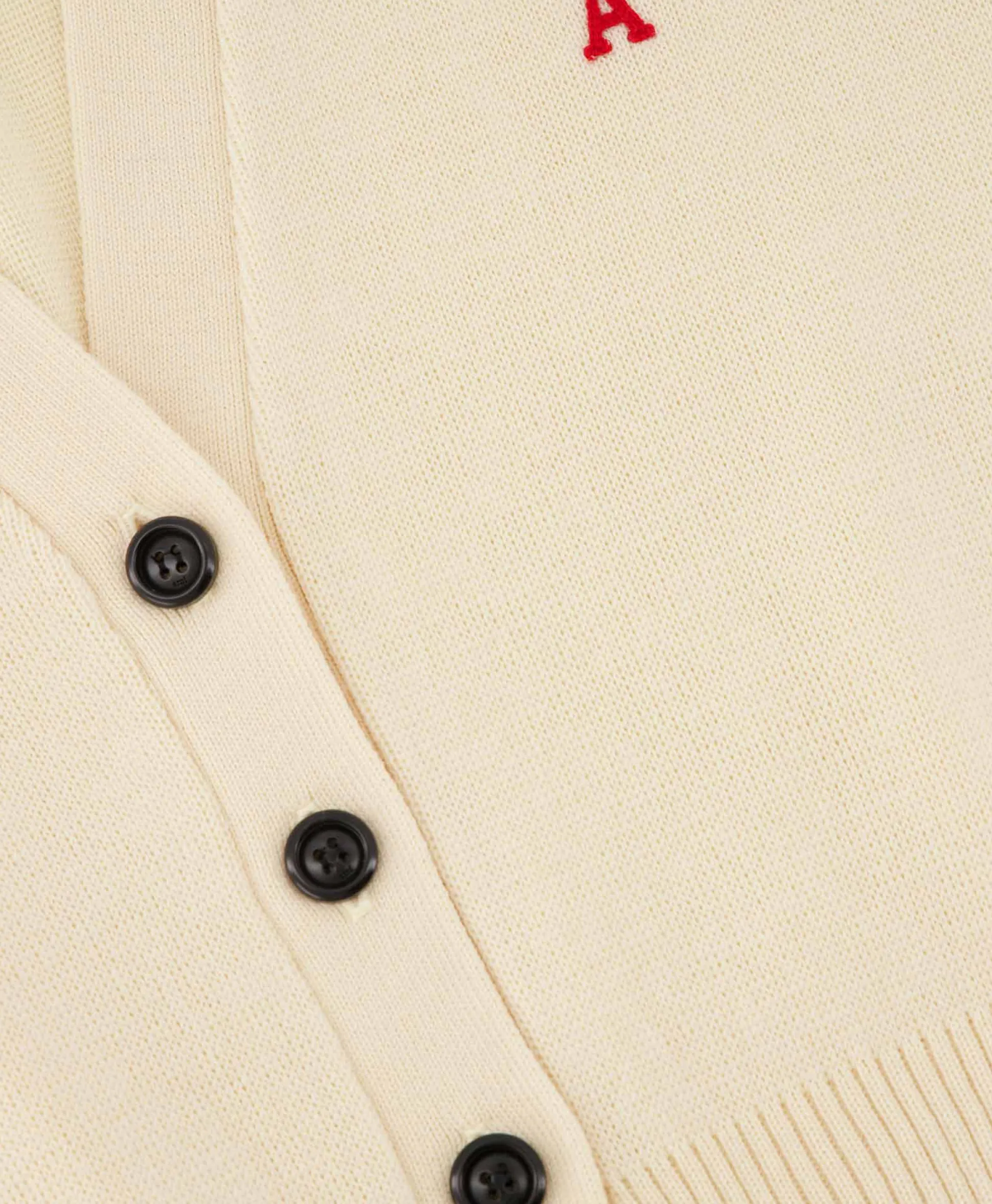 Ami Paris Vest Red Adc Cardigan Beige