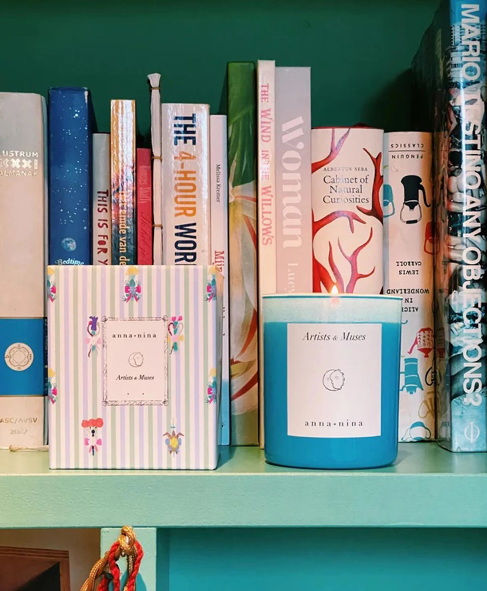 Anna+Nina Kaars Artists And Muses Scented Candle Blauw