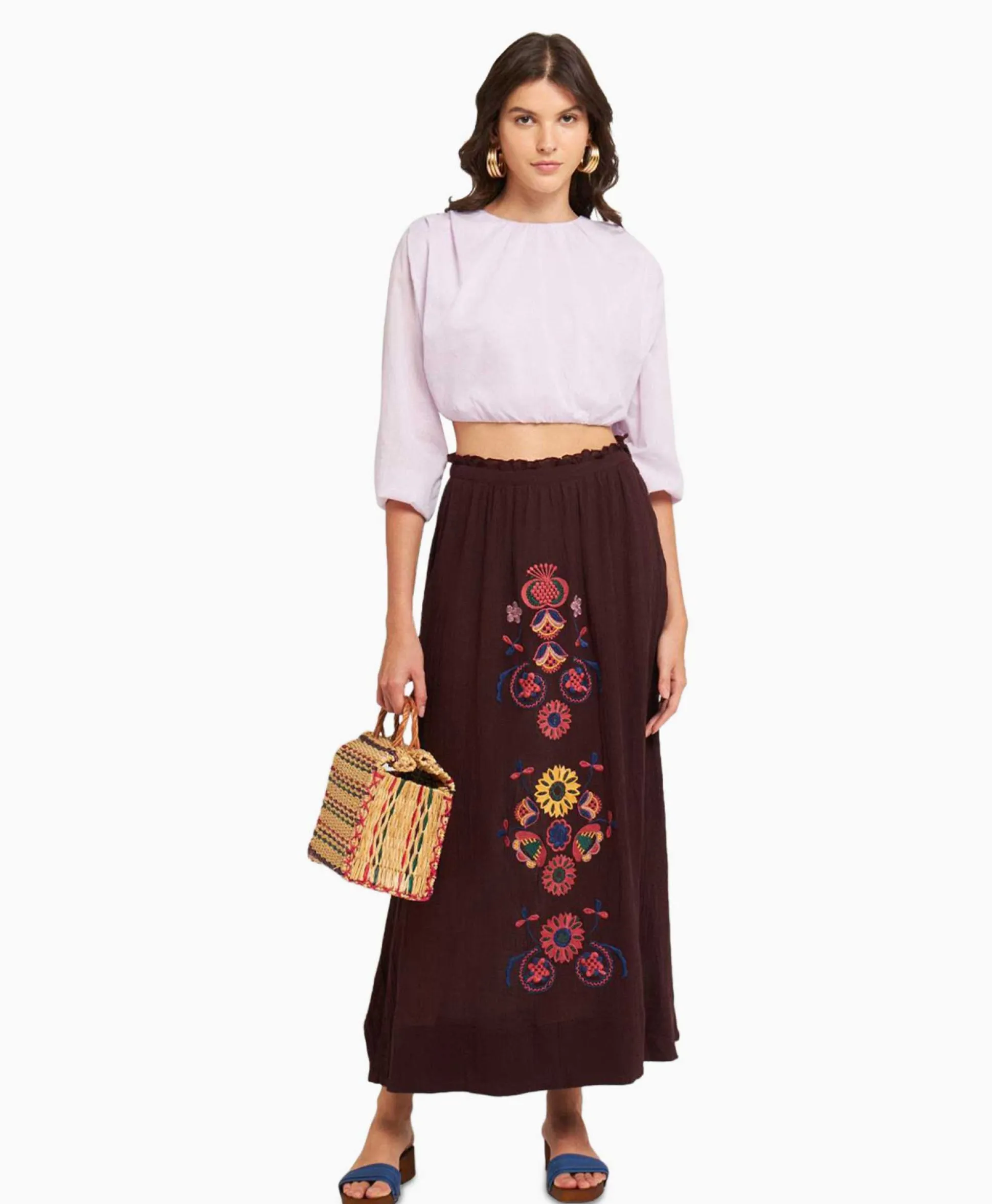 Antik Batik Antik Batik Maxi Rok Magoo1Ski Bruin