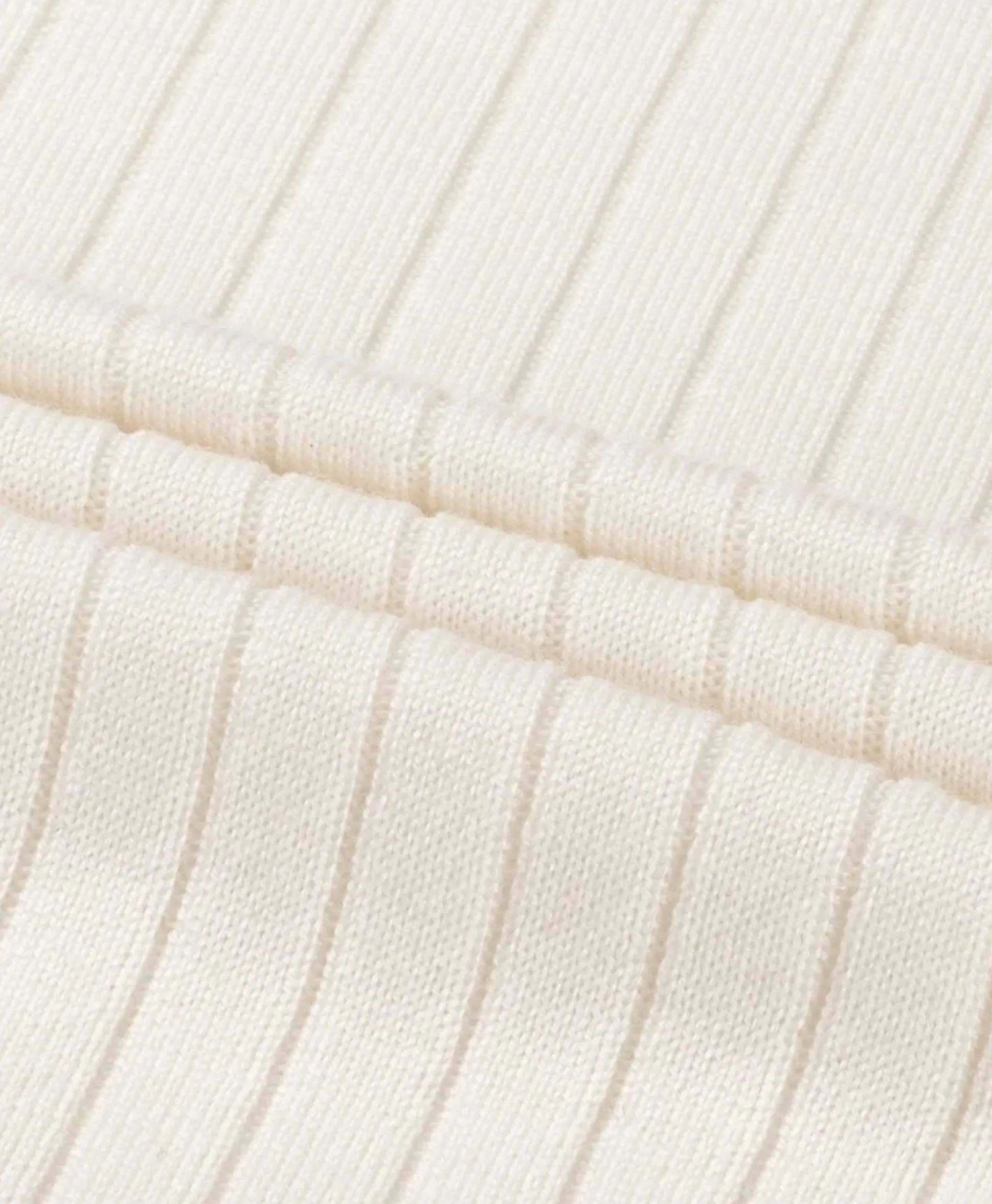 Aurelien Aurelien Pullover Rib Zip Polos Ls Ivoor / Naturel