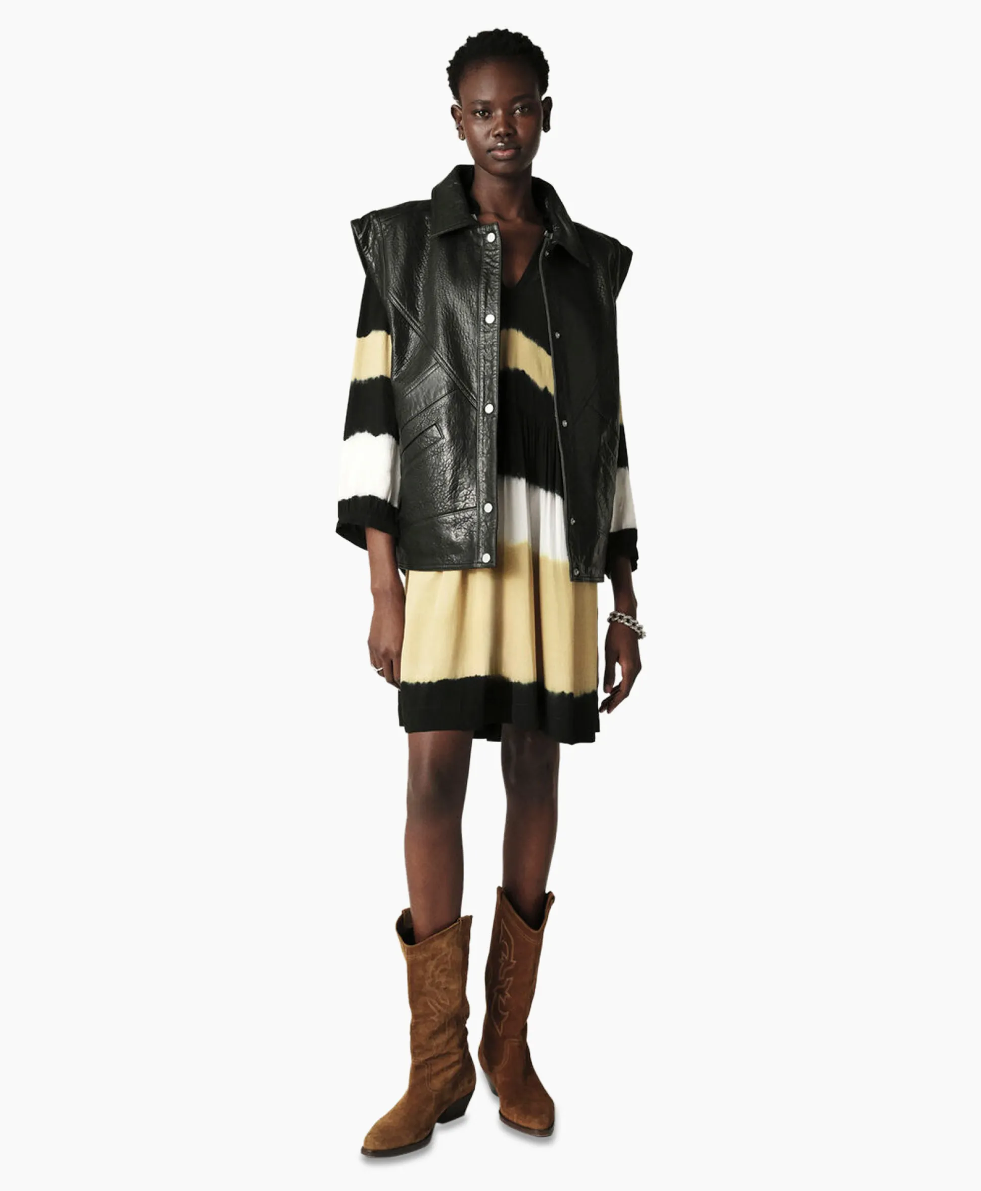 Ba&Sh Mini Jurk Vlada Geel