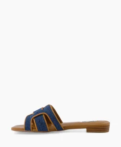 Bibi Lou Sandaal Zonder Hak Leather + Linnen Bruin