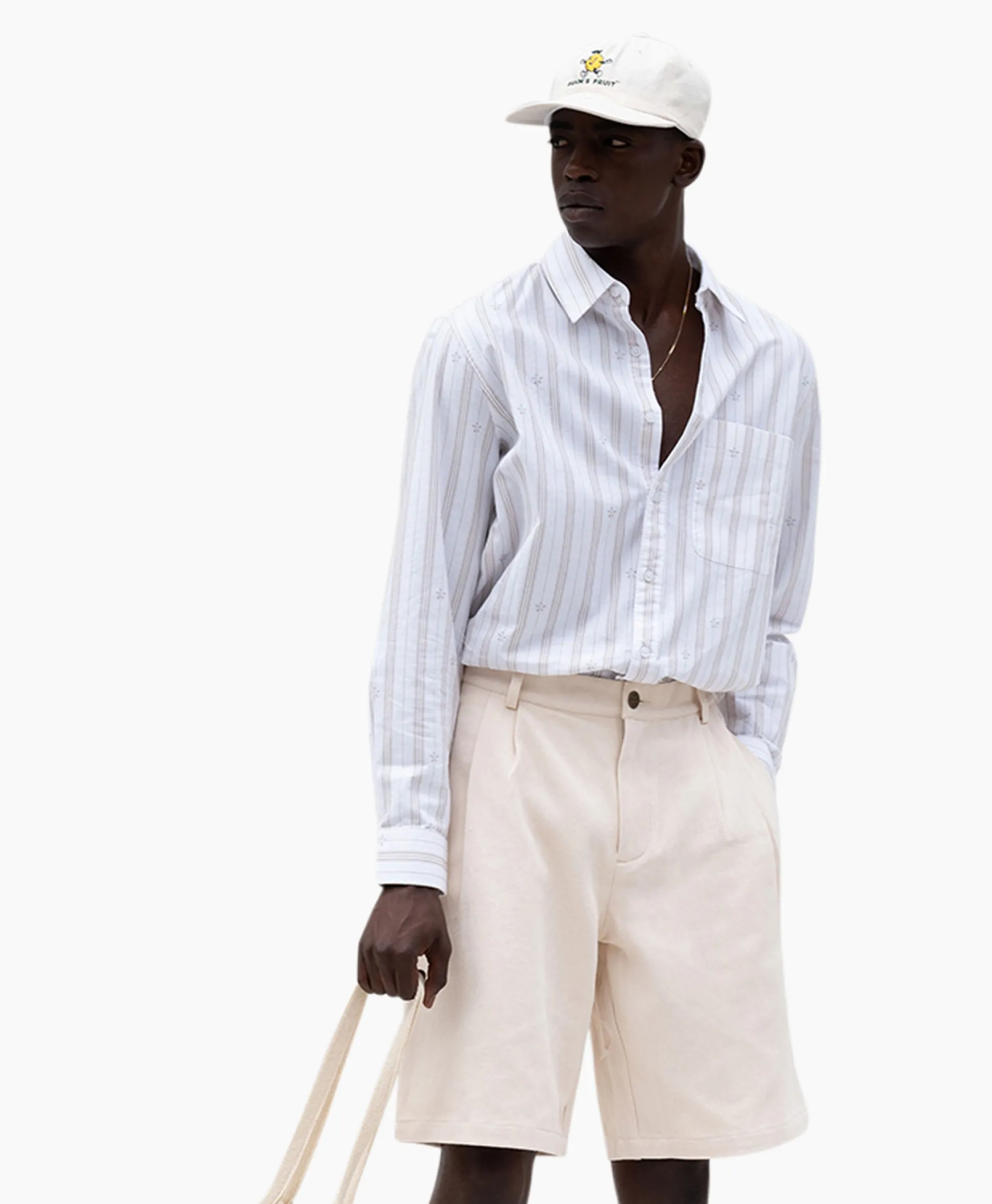 Bram's Fruit Overhemd Lemon Pattern Shi Beige