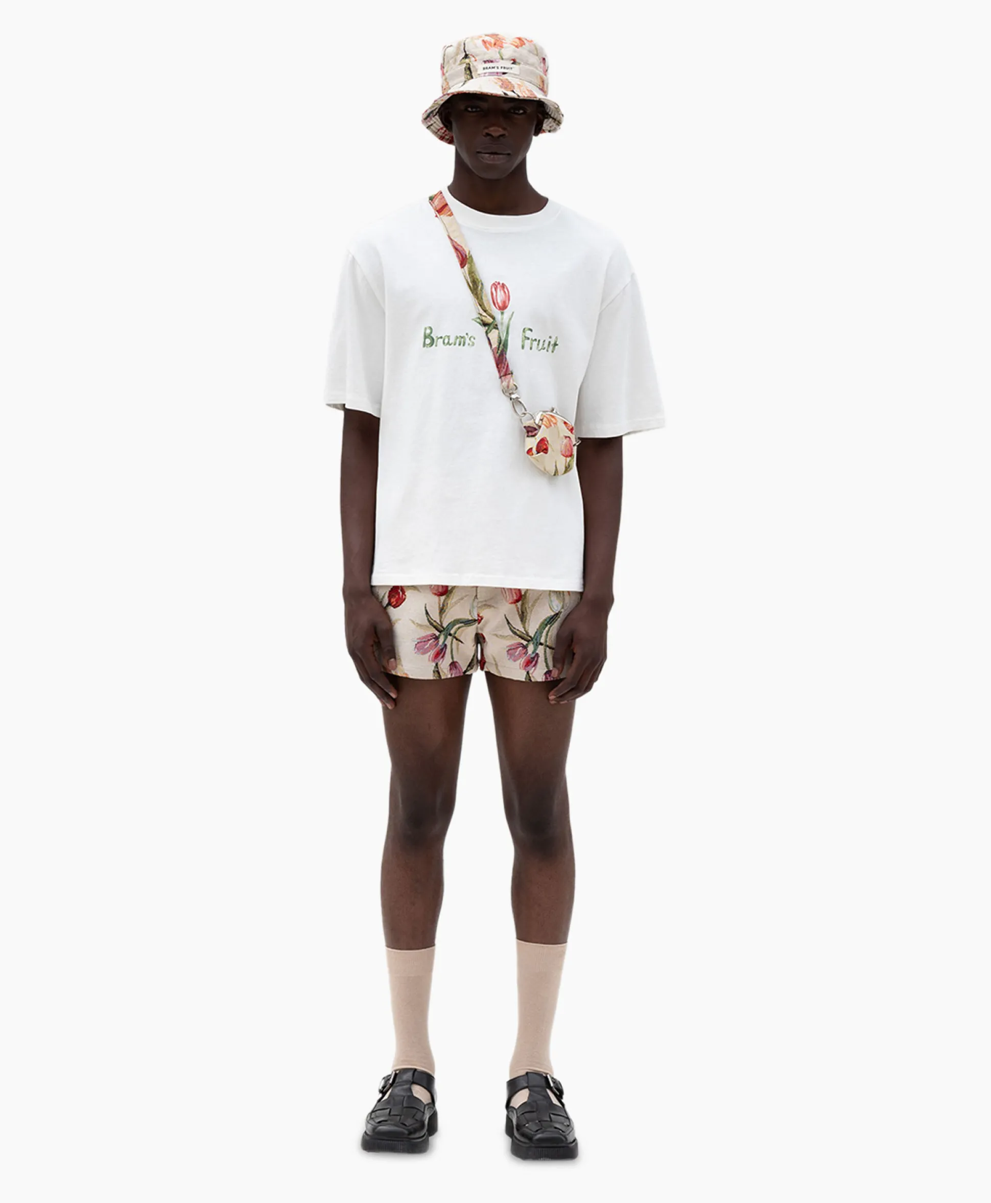 Bram's Fruit T-Shirt Korte Mouw Tulip Aquarel Wit