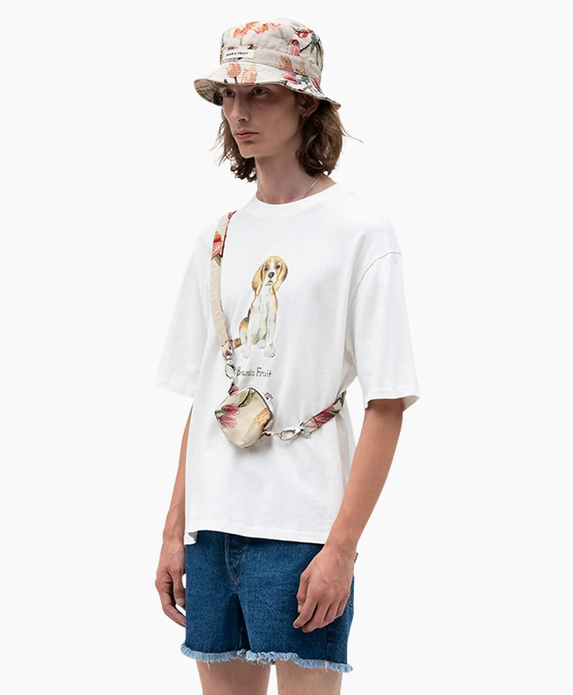 Bram's Fruit T-Shirt Korte Mouw Beagle Aquarel Wit