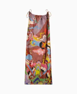 Chufy Maxi Jurk Rain Bordeaux