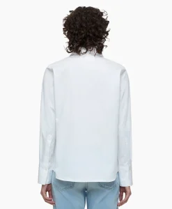 Closed Blouse Open Neck Tunic Wit