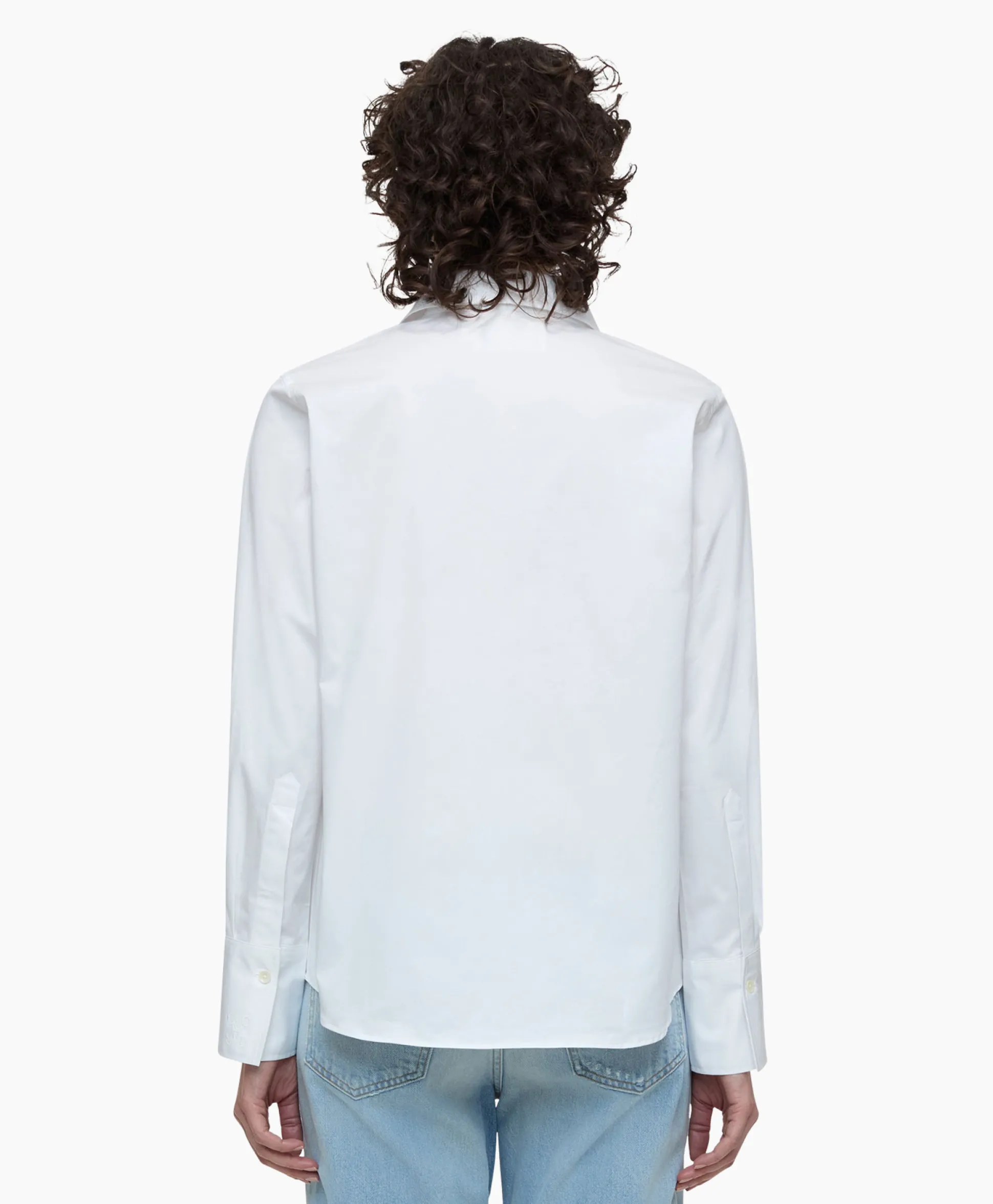 Closed Blouse Open Neck Tunic Wit