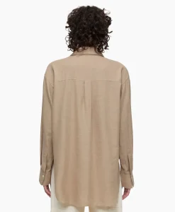 Closed Blouse Shirt With Pocket Grijs