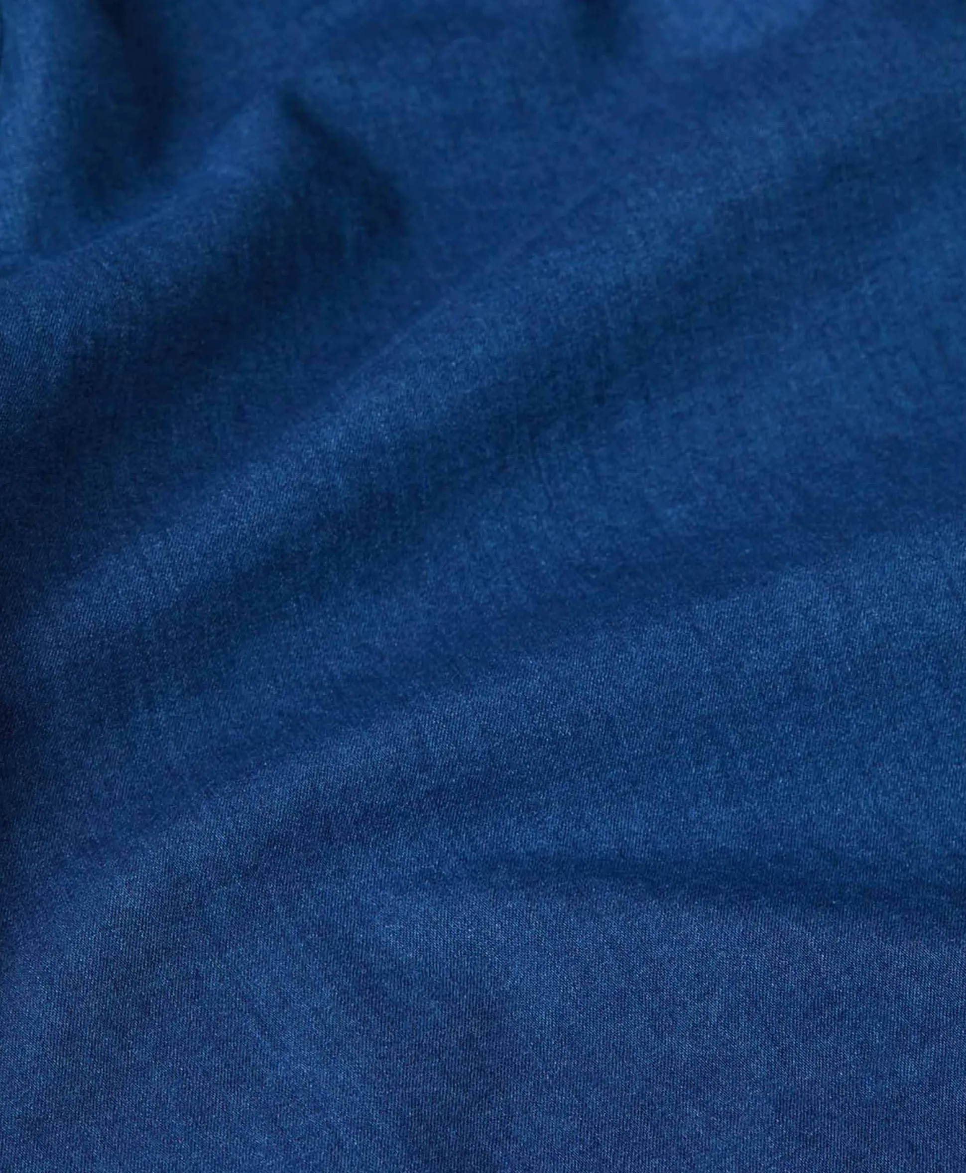 Closed Blouse Voluminous Sleeve Donker Blauw
