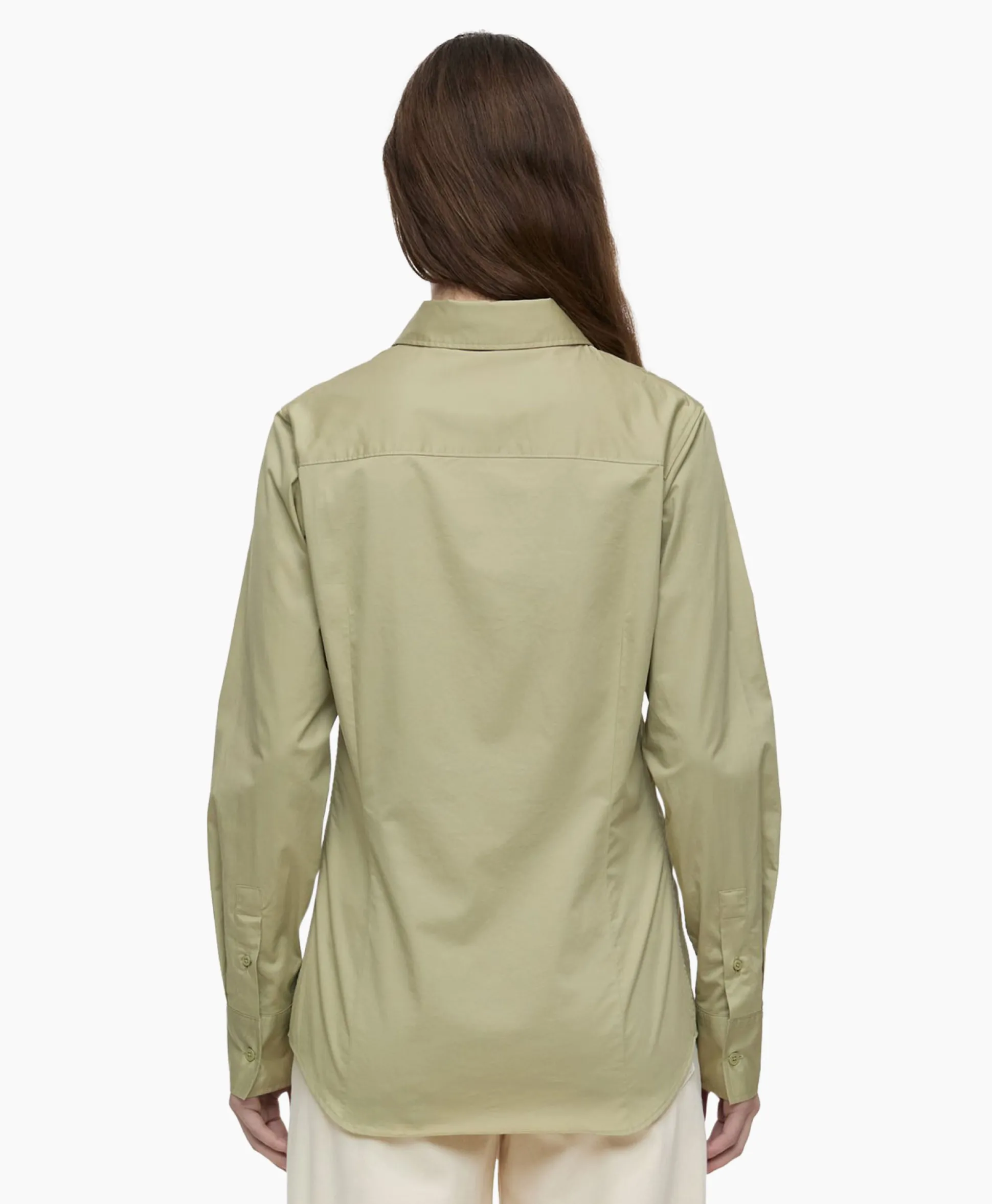 Closed Blouse Waisted Beige