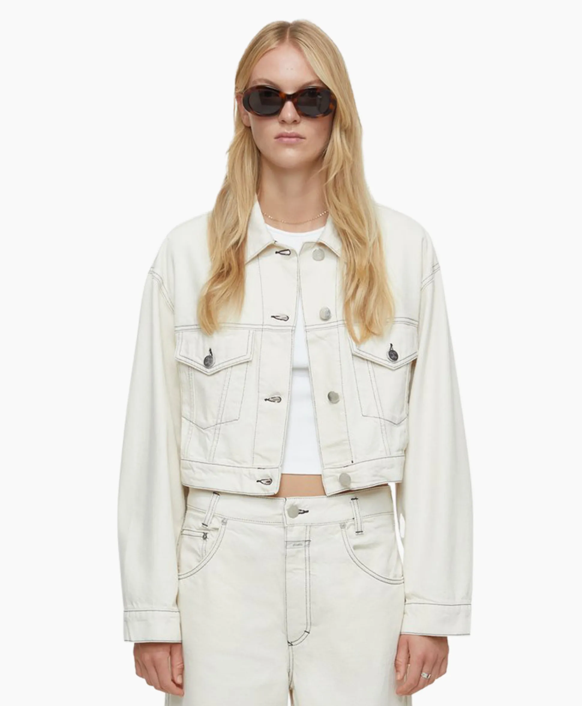Closed Jack Boxy Denim Off White