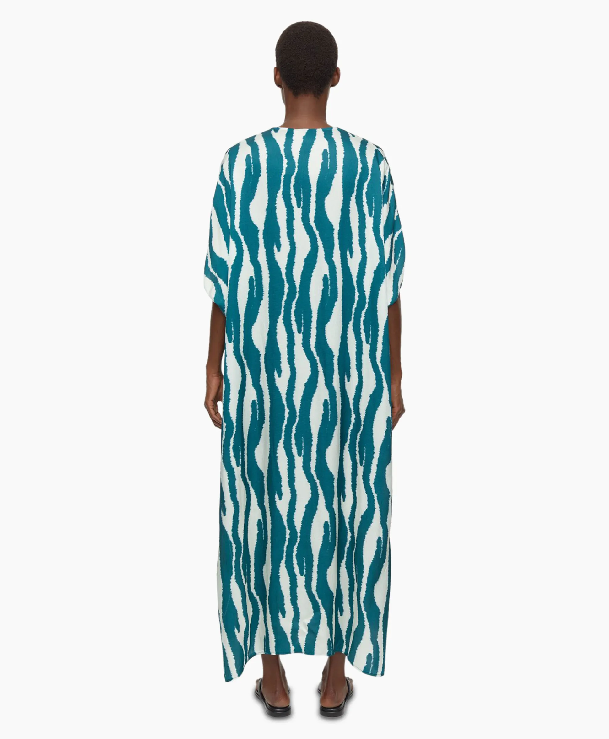 Closed Maxi Jurk Caftan Blauw