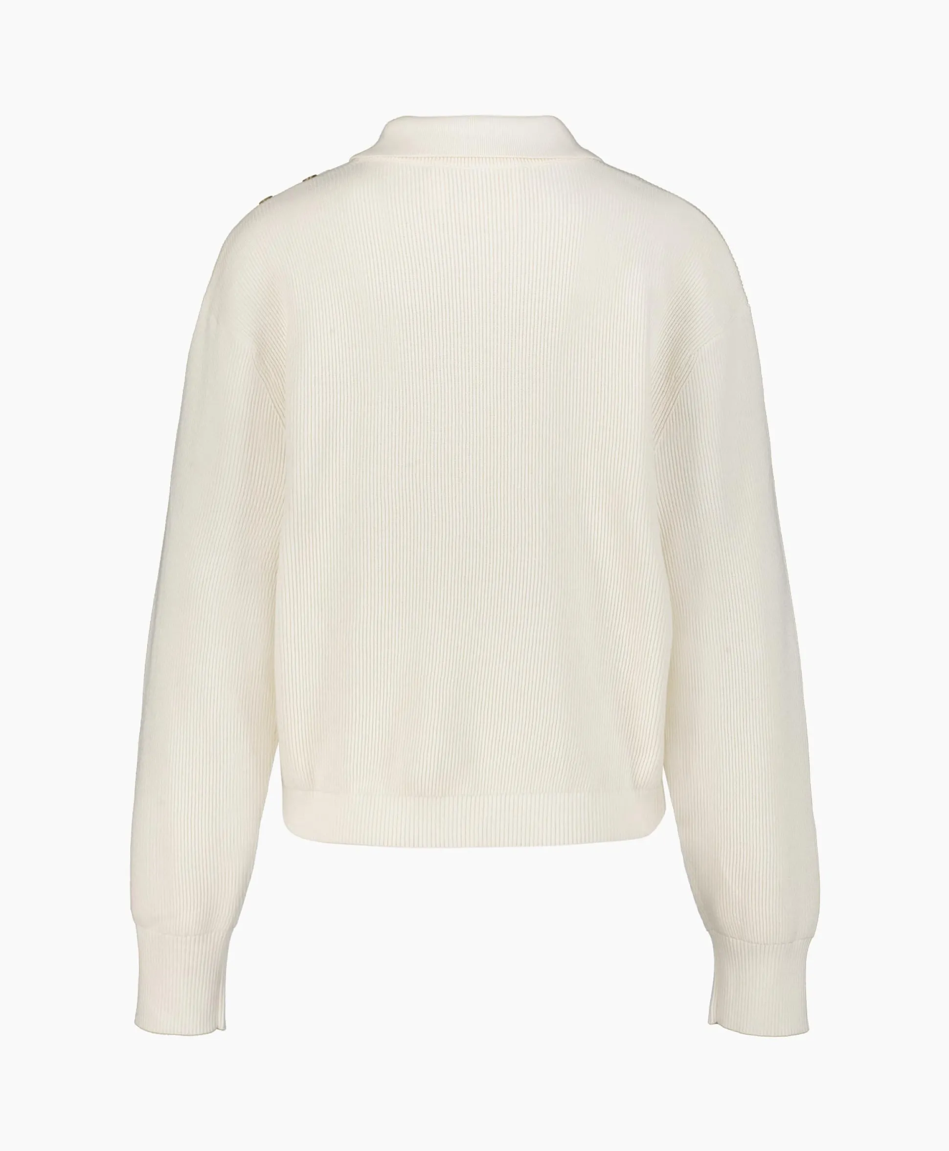 Closed Pullover Cropped Polo Off White