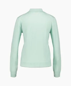 Closed Pullover Polo Longsleeve Groen