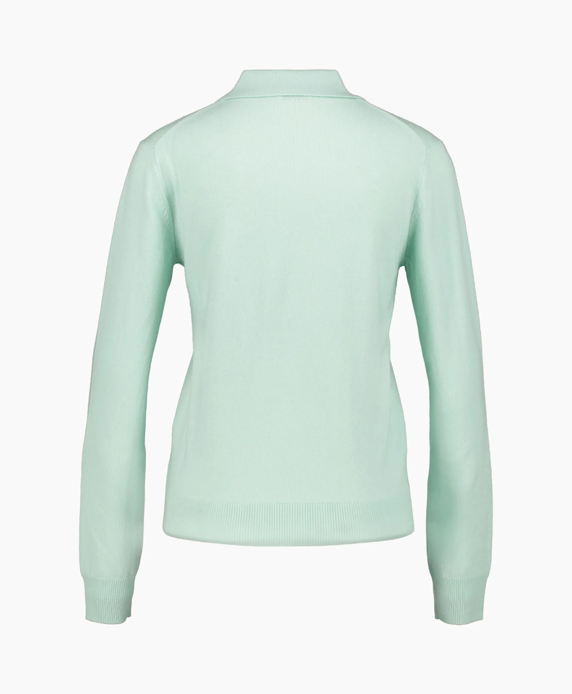 Closed Pullover Polo Longsleeve Groen