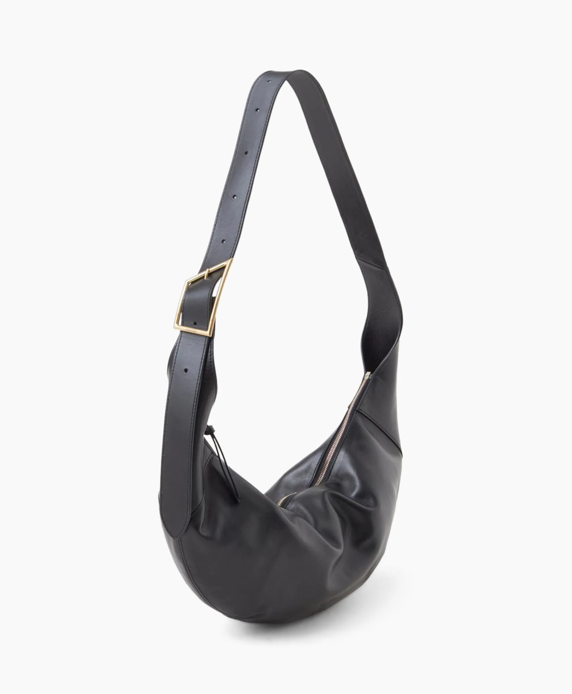 Closed Schouder / Hand Tas Half Moon M Zwart