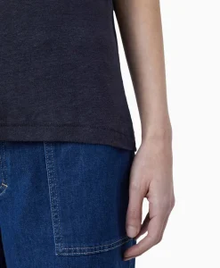 Closed T-Shirt Korte Mouw V-Neck Blauw