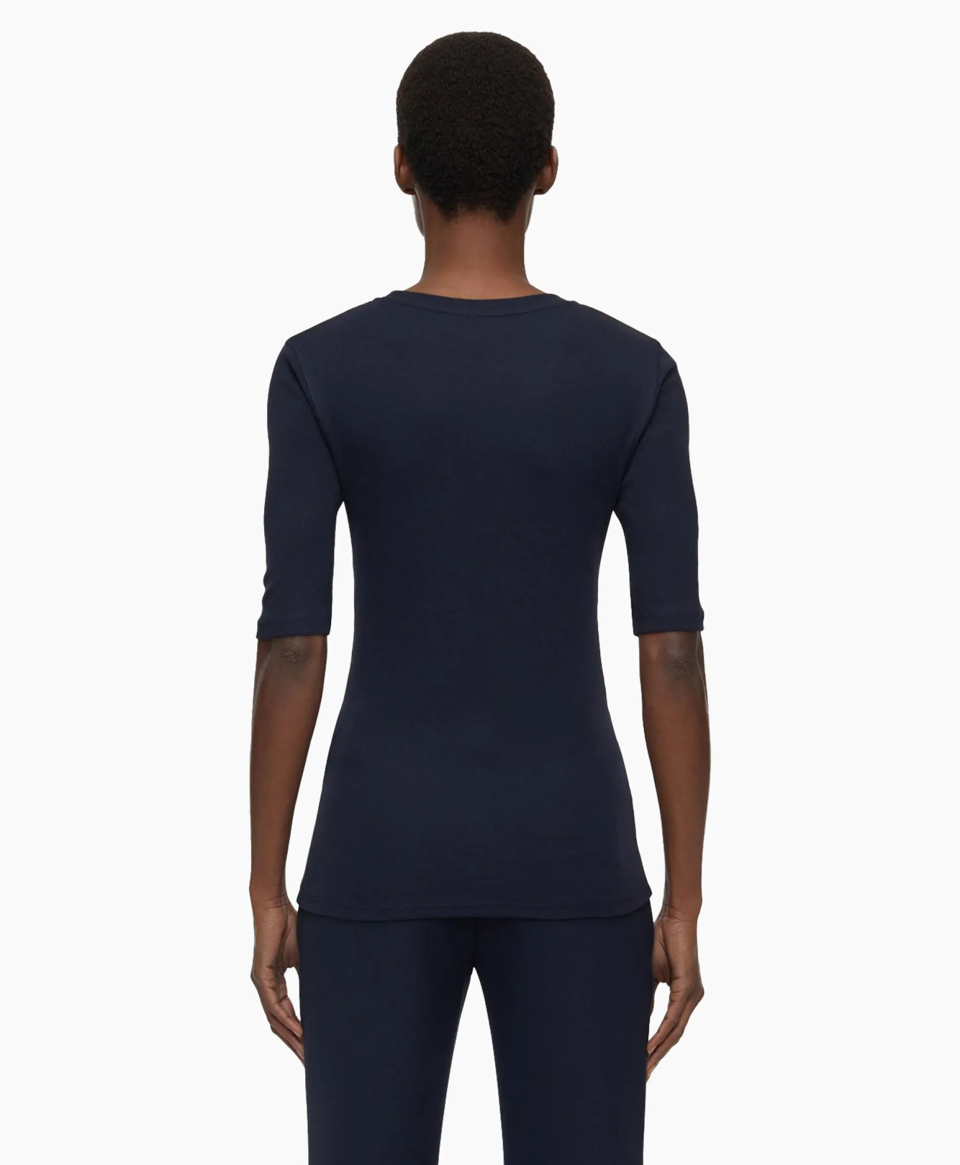 Closed T-Shirt Korte Mouw Crewneck Short Sleeve Donker Blauw