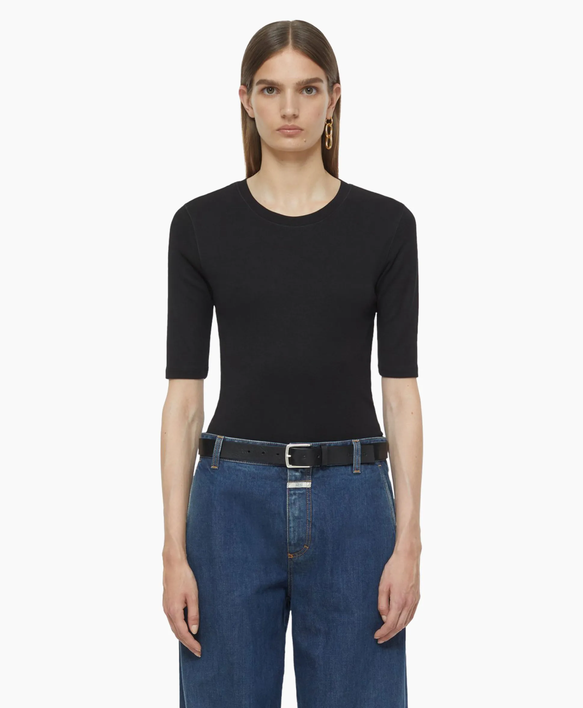 Closed T-Shirt Korte Mouw Crewneck Short Sleeve Zwart