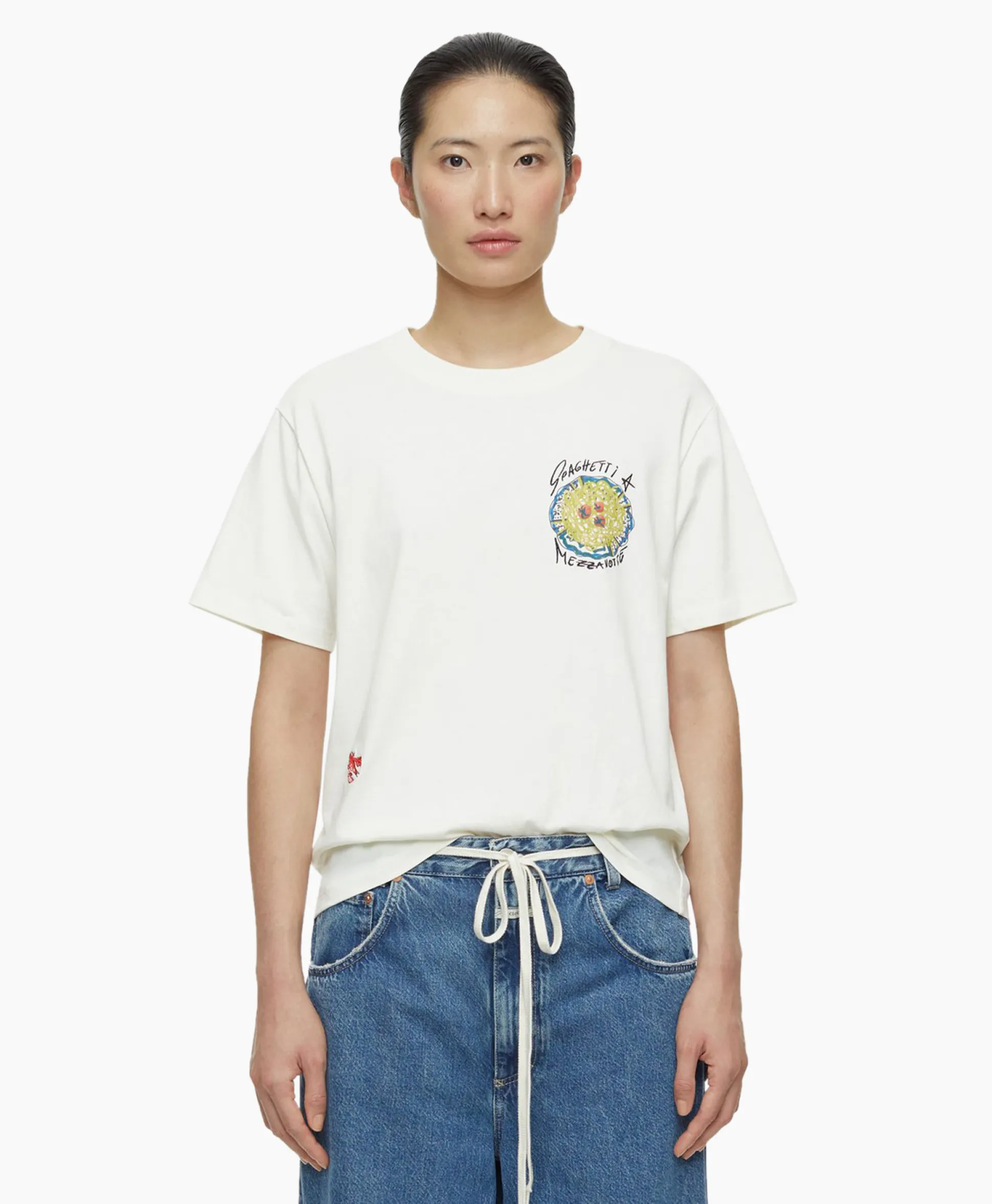Closed T-Shirt Korte Mouw Printed Ecru