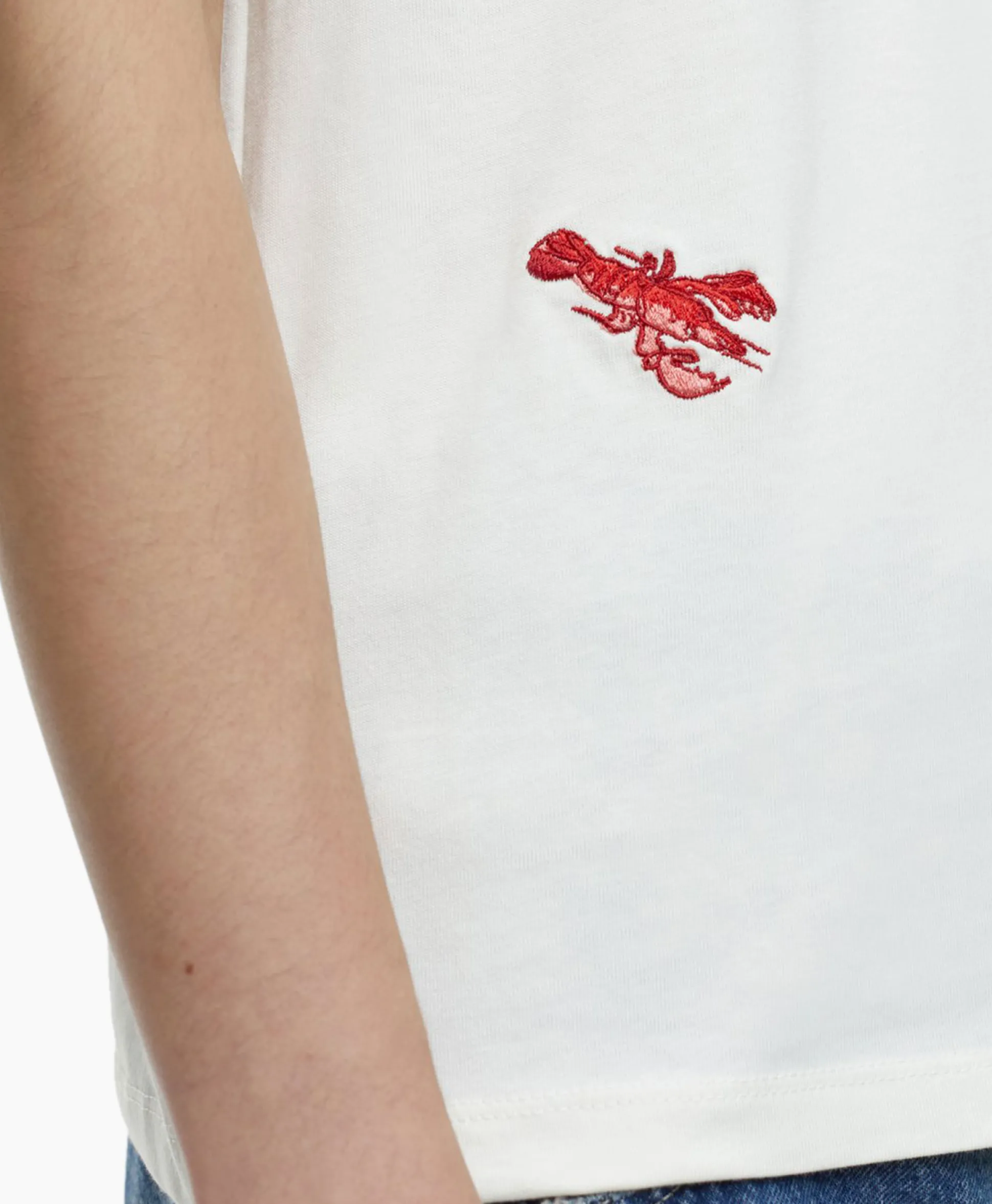 Closed T-Shirt Korte Mouw Printed Ecru