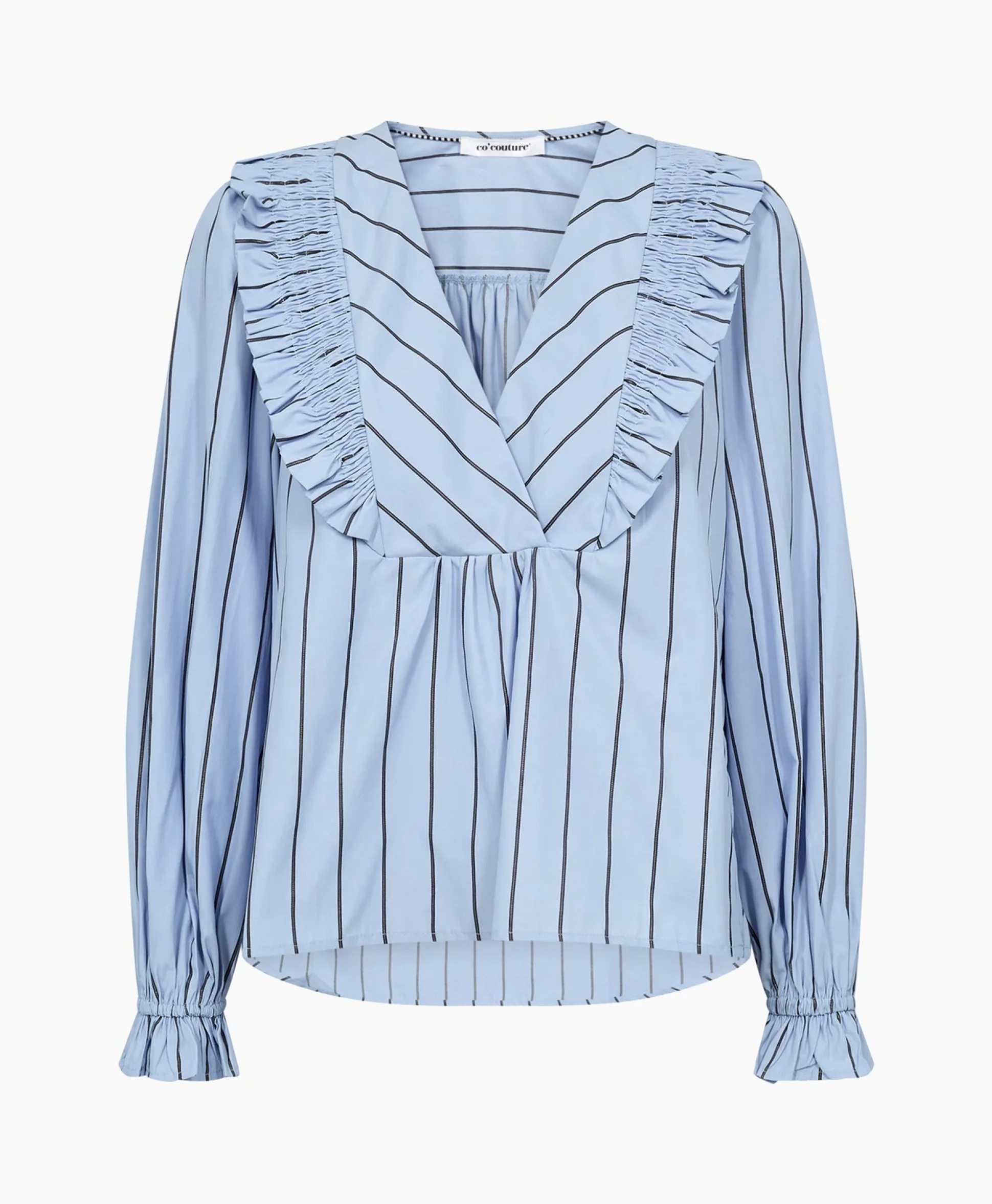 Co'Couture Blouse Ivana Smock Frill Blauw