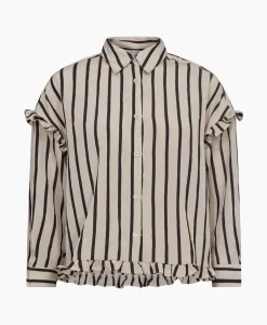 Co'Couture Blouse Sadie Frill Zwart