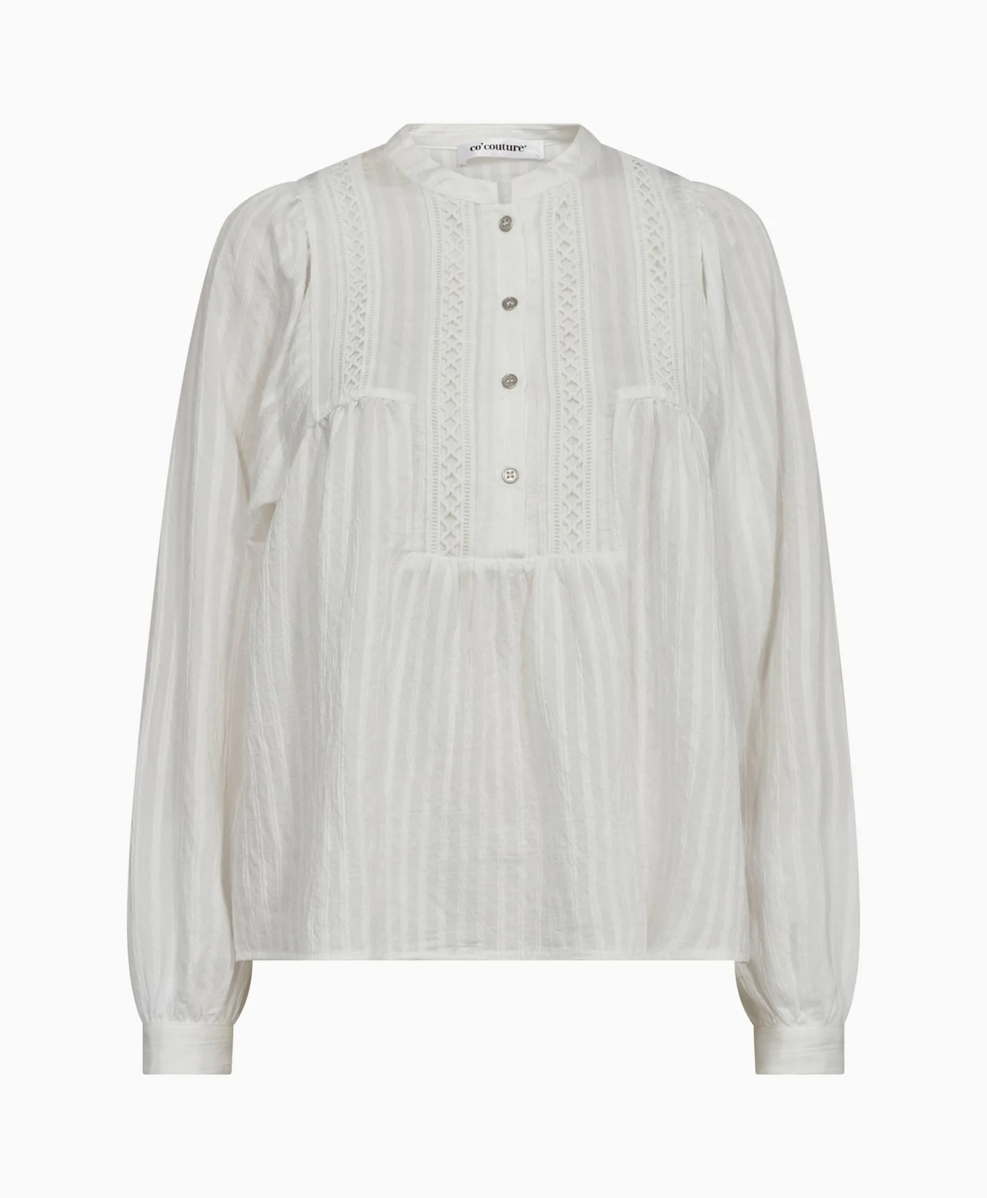Co'Couture Blouse Selma Placket Wit