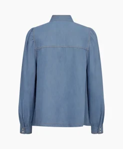 Co'Couture Blouse Titus Denim Blow Blauw