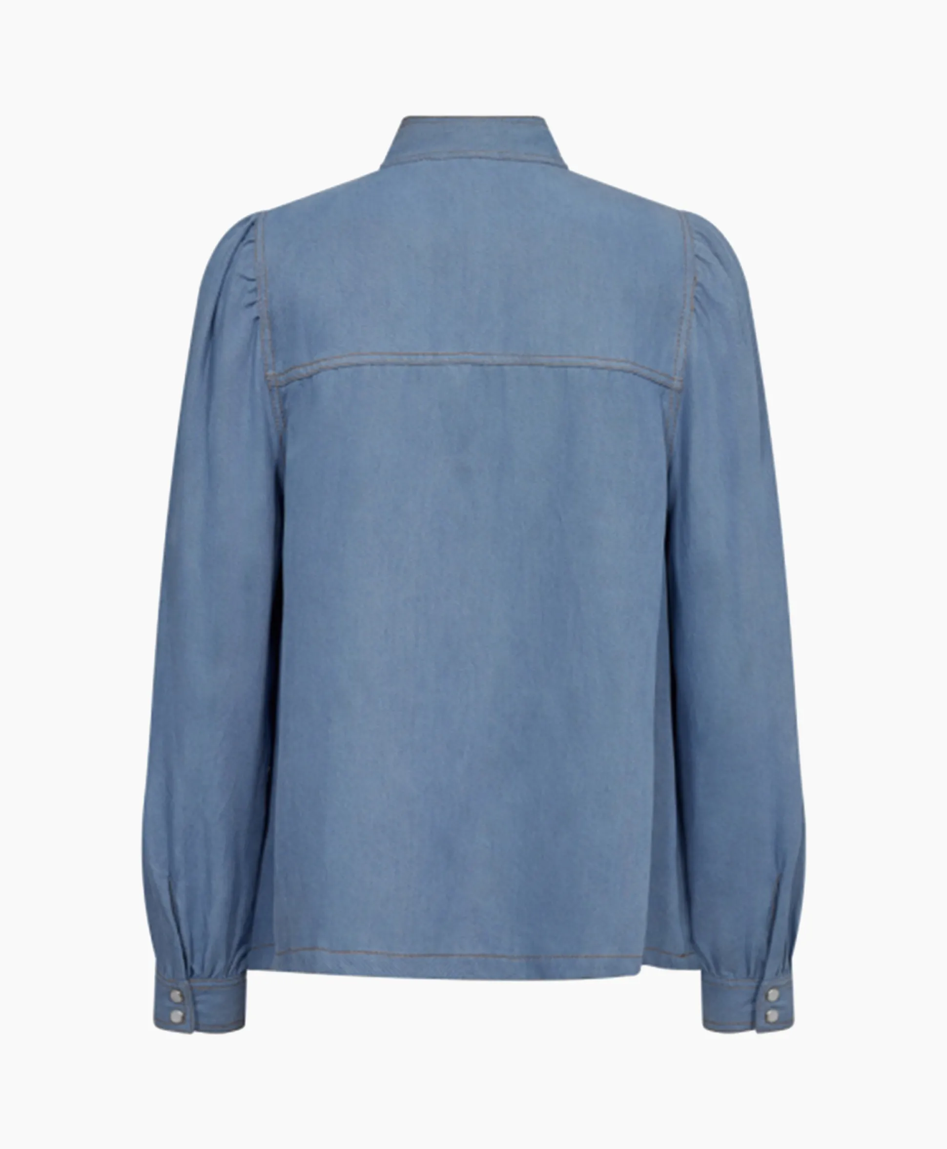 Co'Couture Blouse Titus Denim Blow Blauw