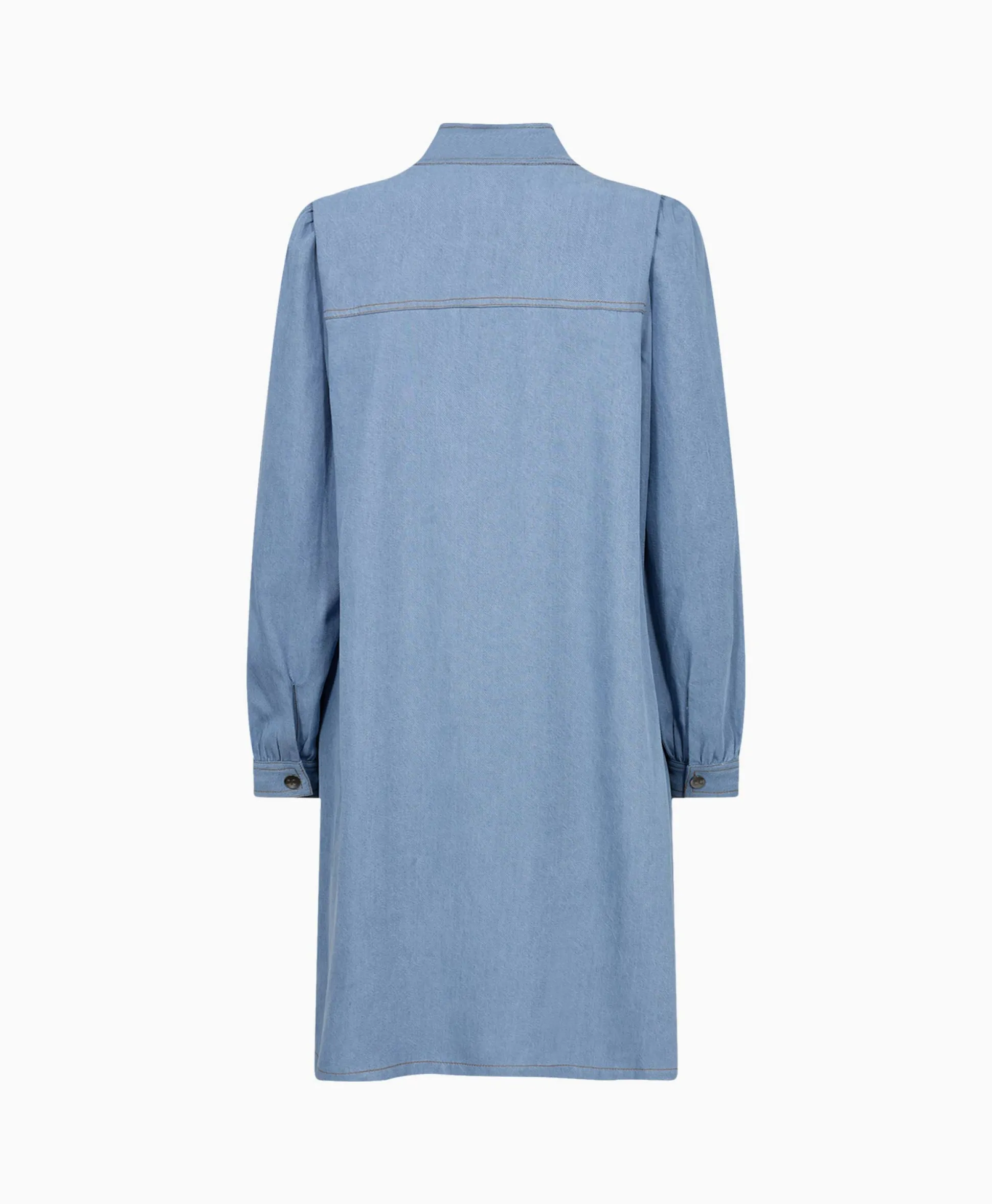 Co'Couture Mini Jurk Titus Denim Bow Blauw