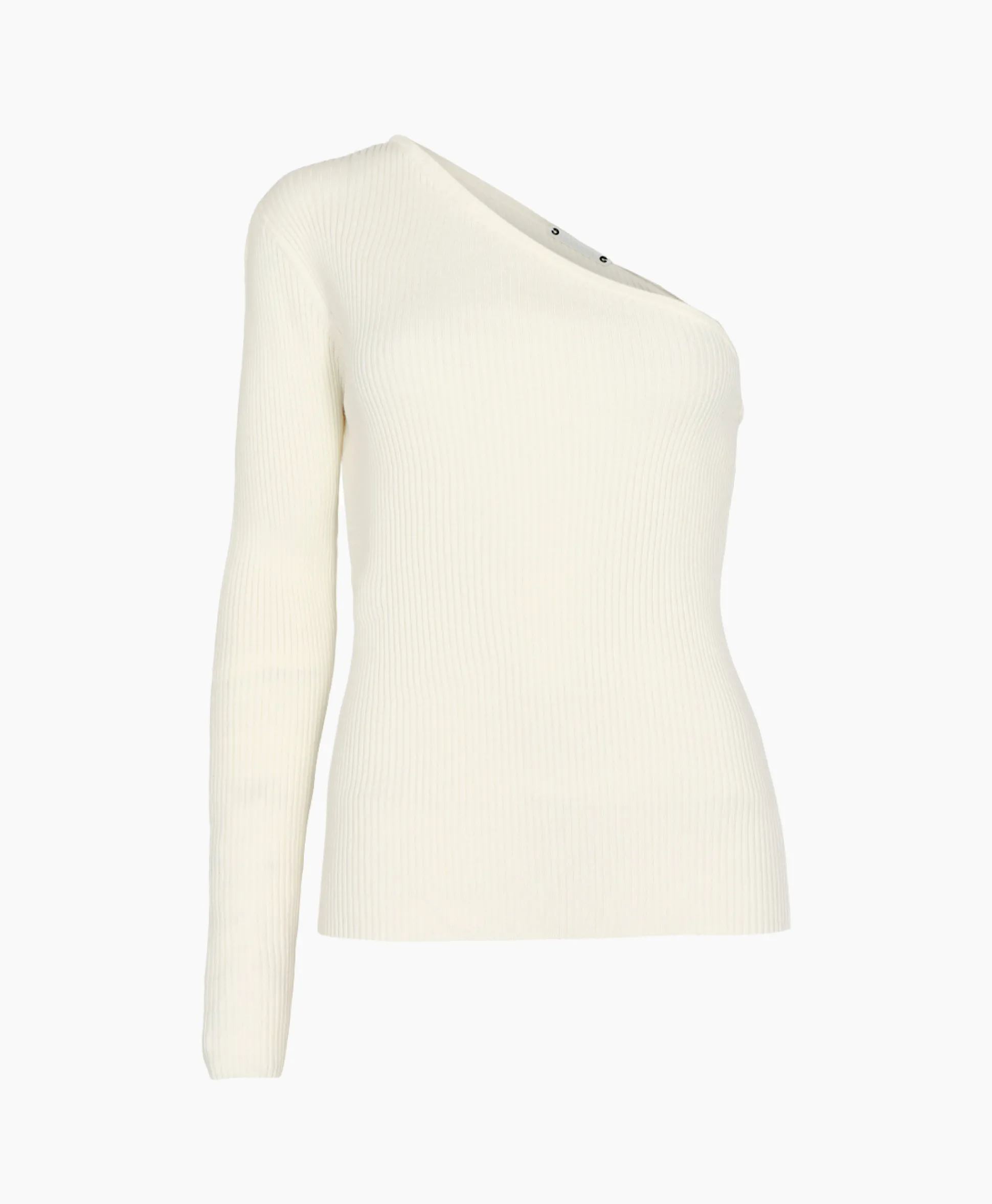 Co'Couture Sweater Badu Asym Rib Knit Off White