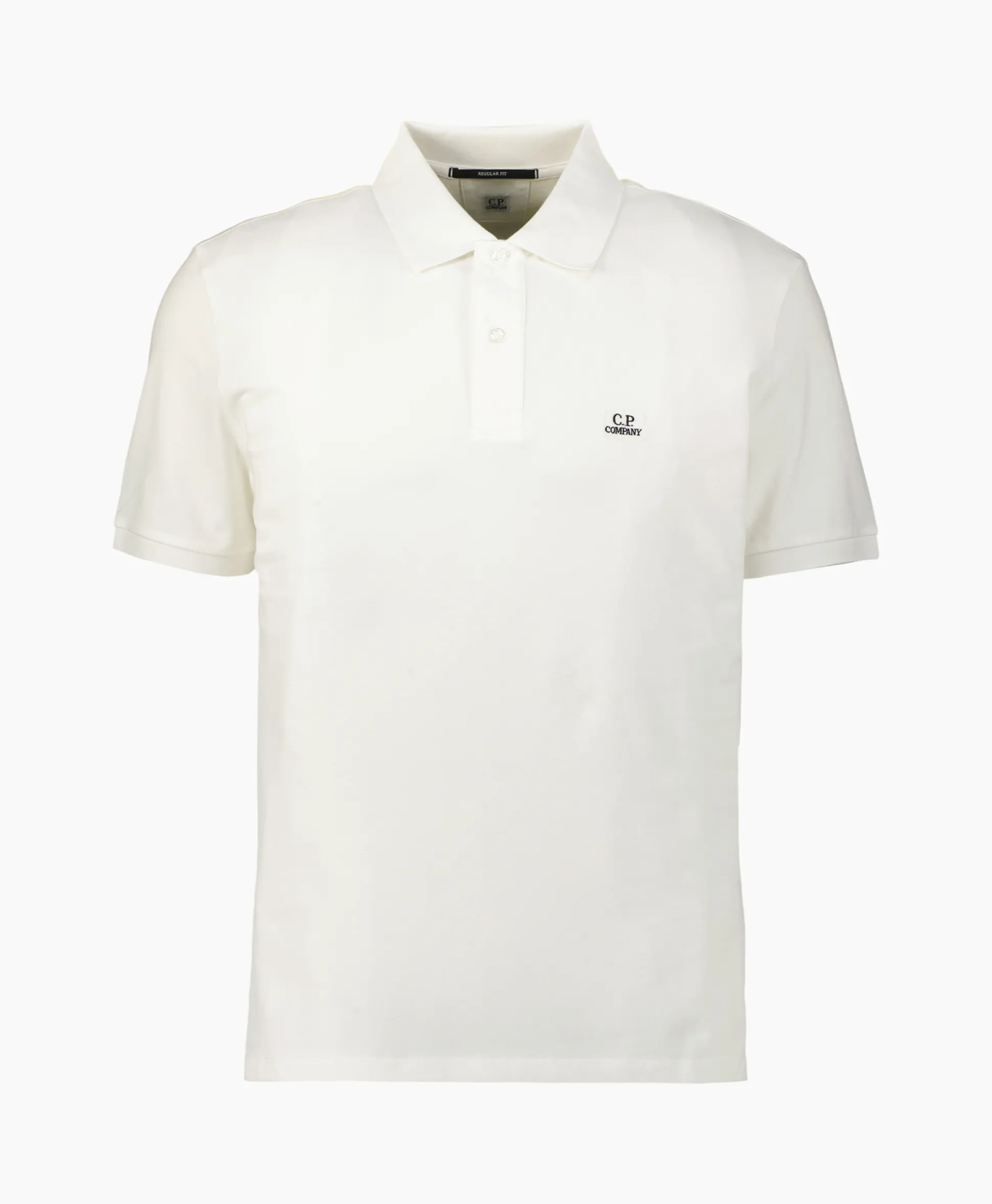 Cp Company Polo Stretch Piquet Regular Wit