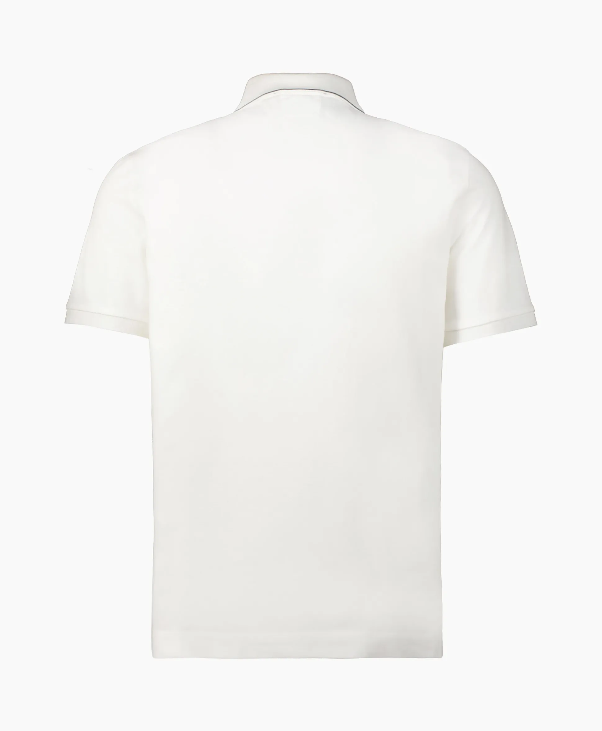 Cp Company Polo Stretch Piquet Striped Collar Wit