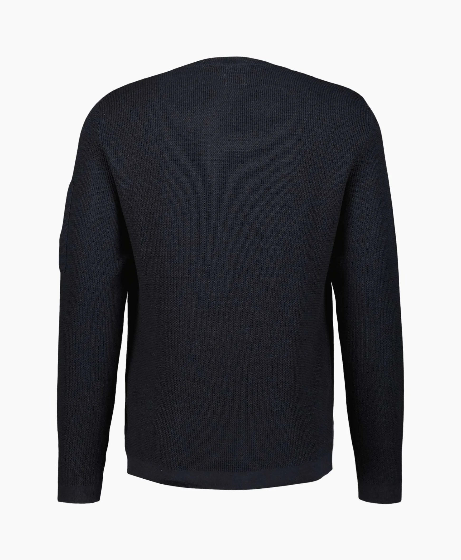 Cp Company Pullover Sea Island Lens Ribbed Knit Donker Blauw