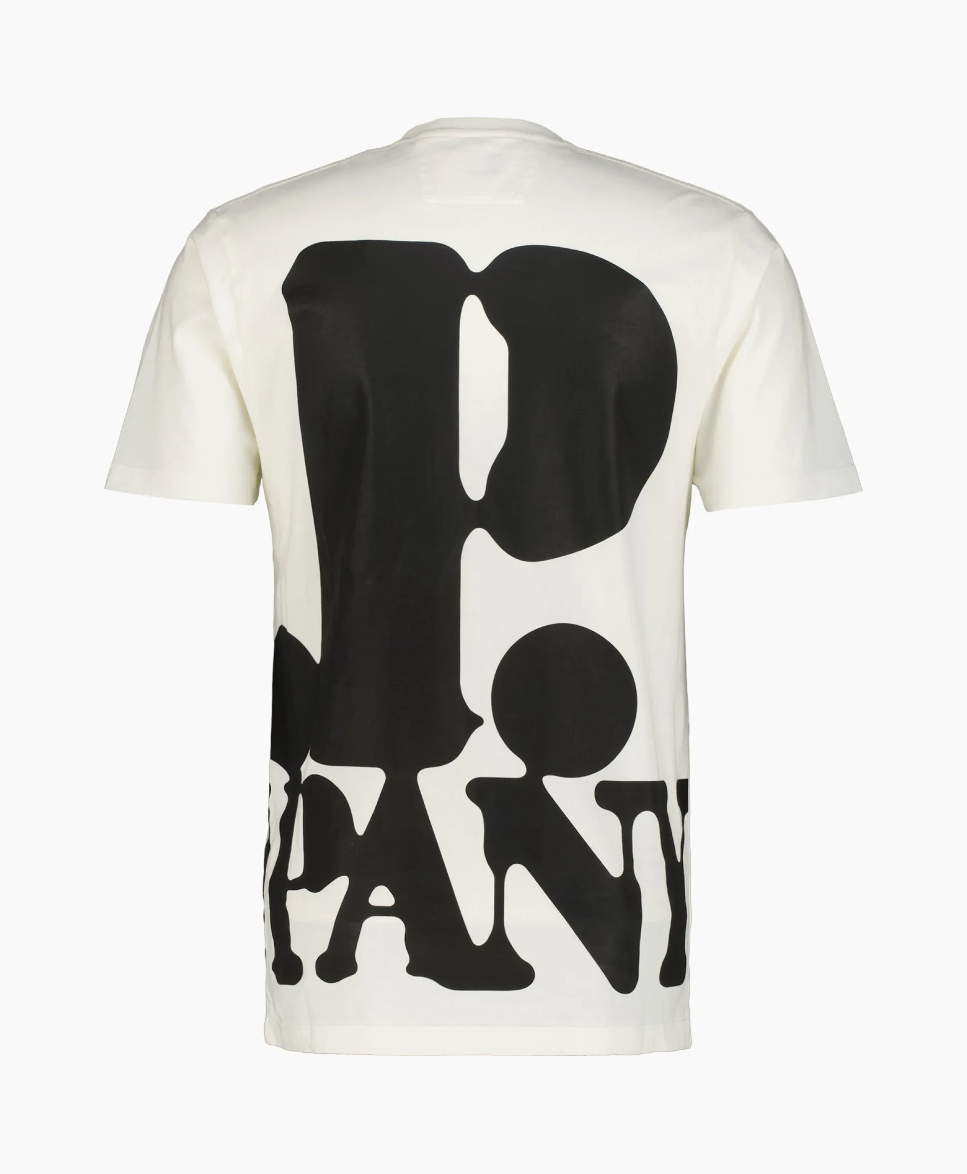 Cp Company T-Shirt Korte Mouw Jersey Relaxed Logo Wit